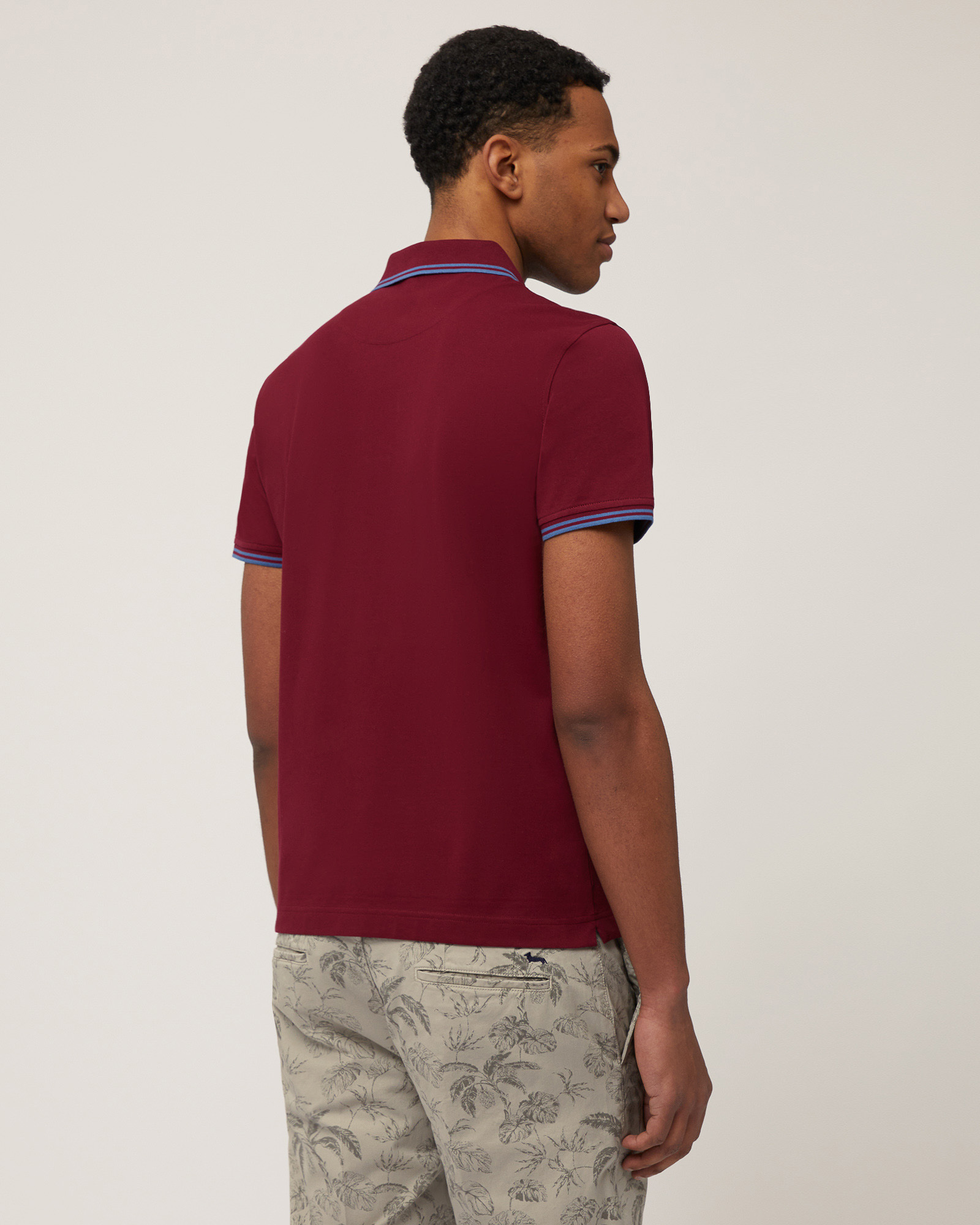 Poloshirt mit Streifendetails, Burgunder, large image number 1