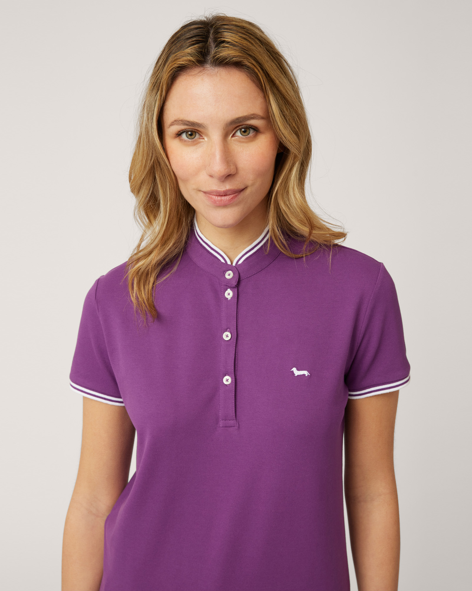 Polo con cuello mao, Violeta, large image number 2