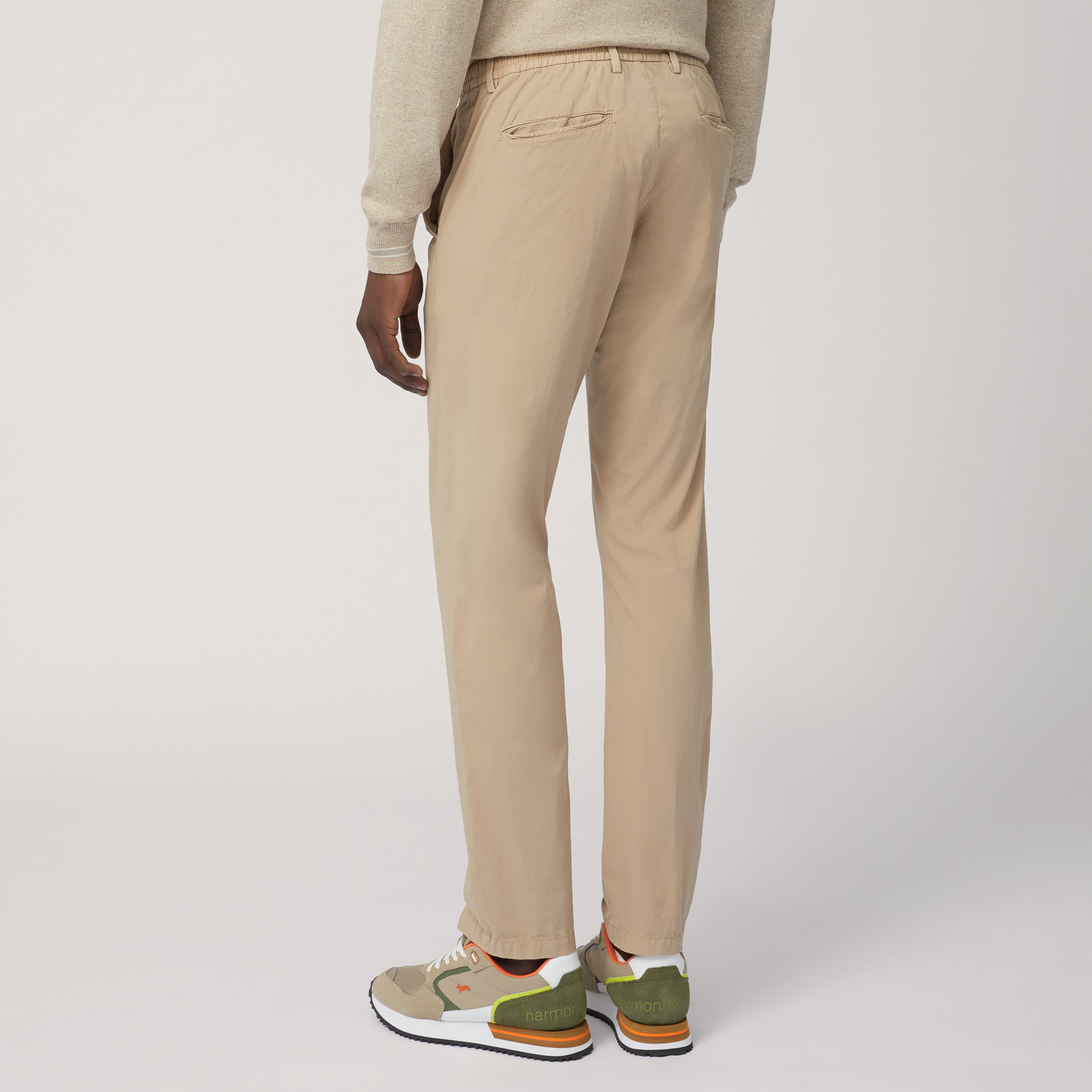 Pantalón estilo jogger de algodón, Beige, large image number 1