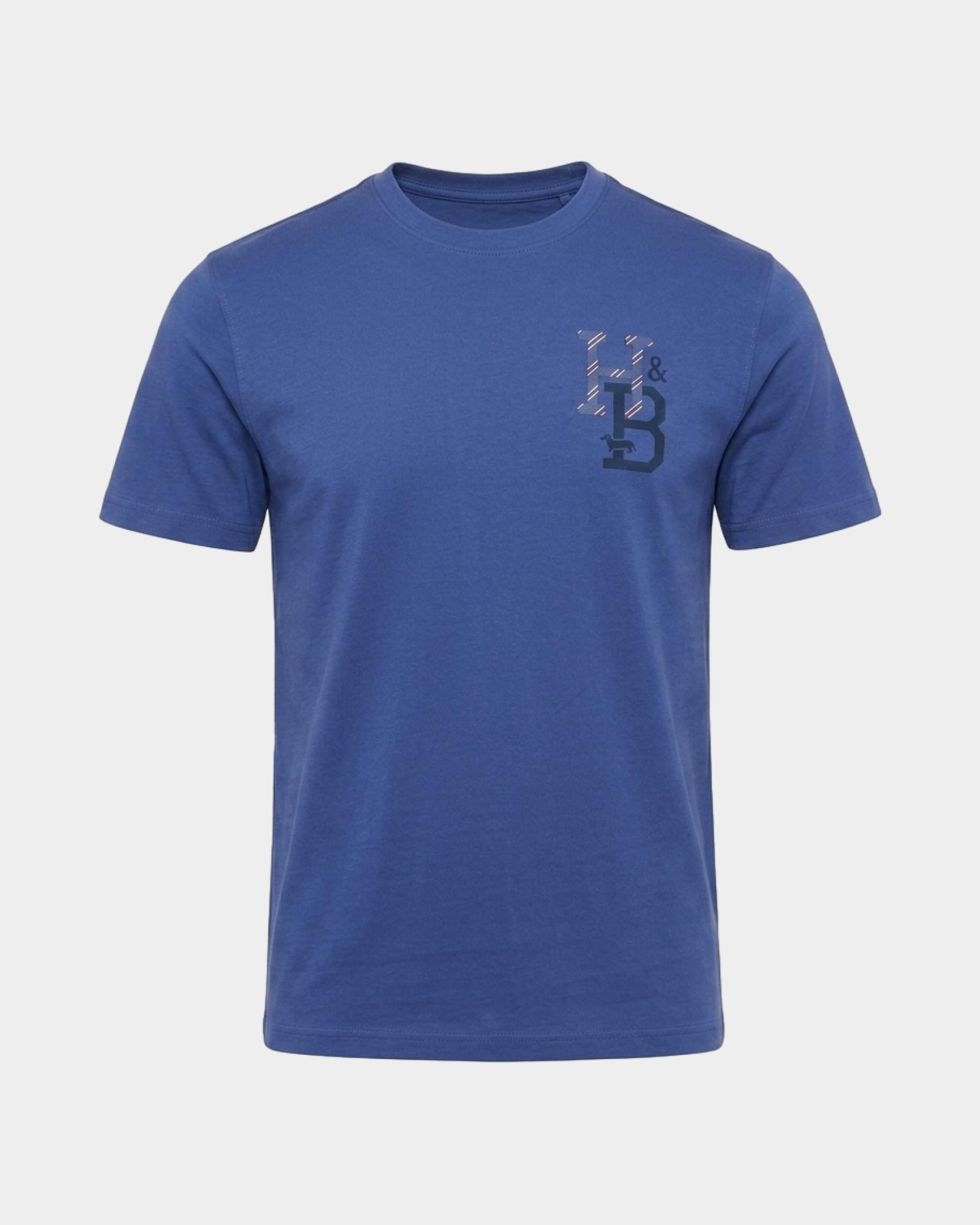T-shirt homme 100&nbsp;% pur coton Regular Fit, BLEU SPORT, large