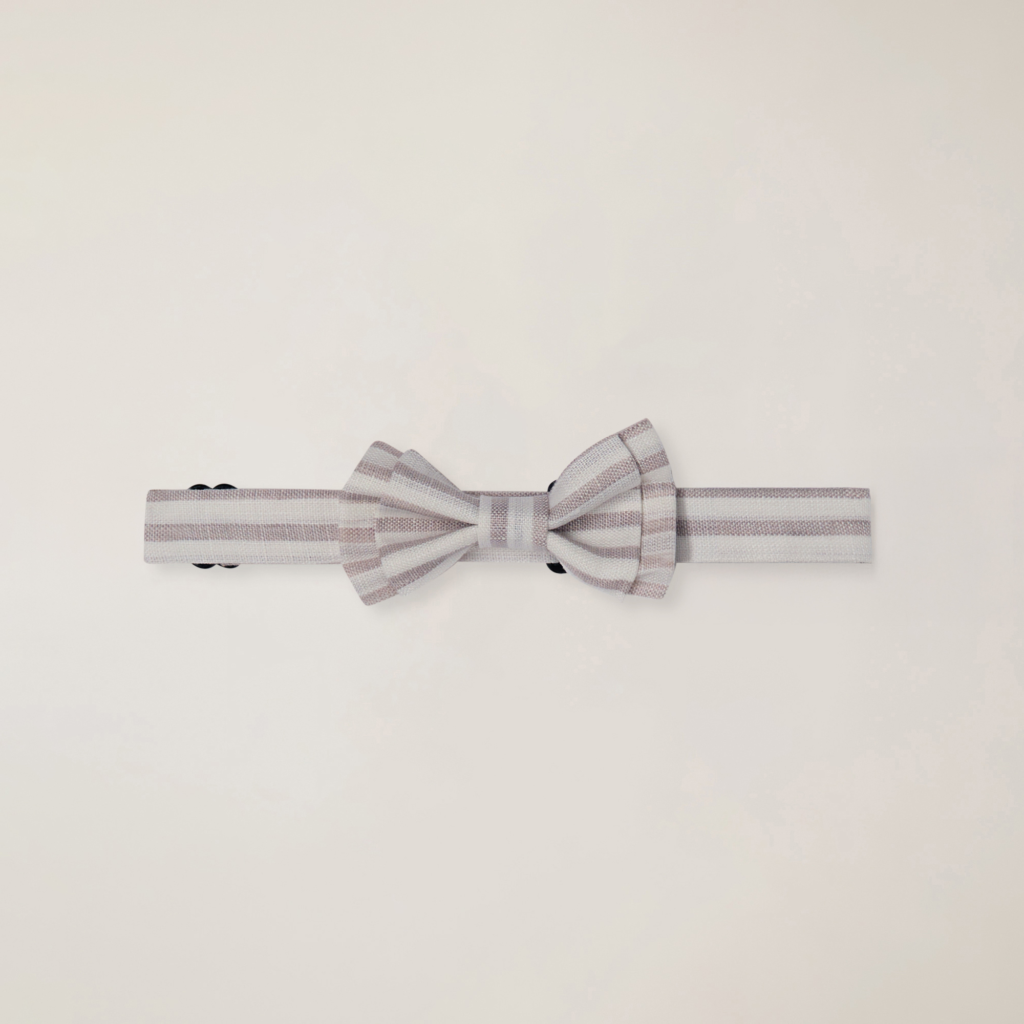 Striped linen bow tie