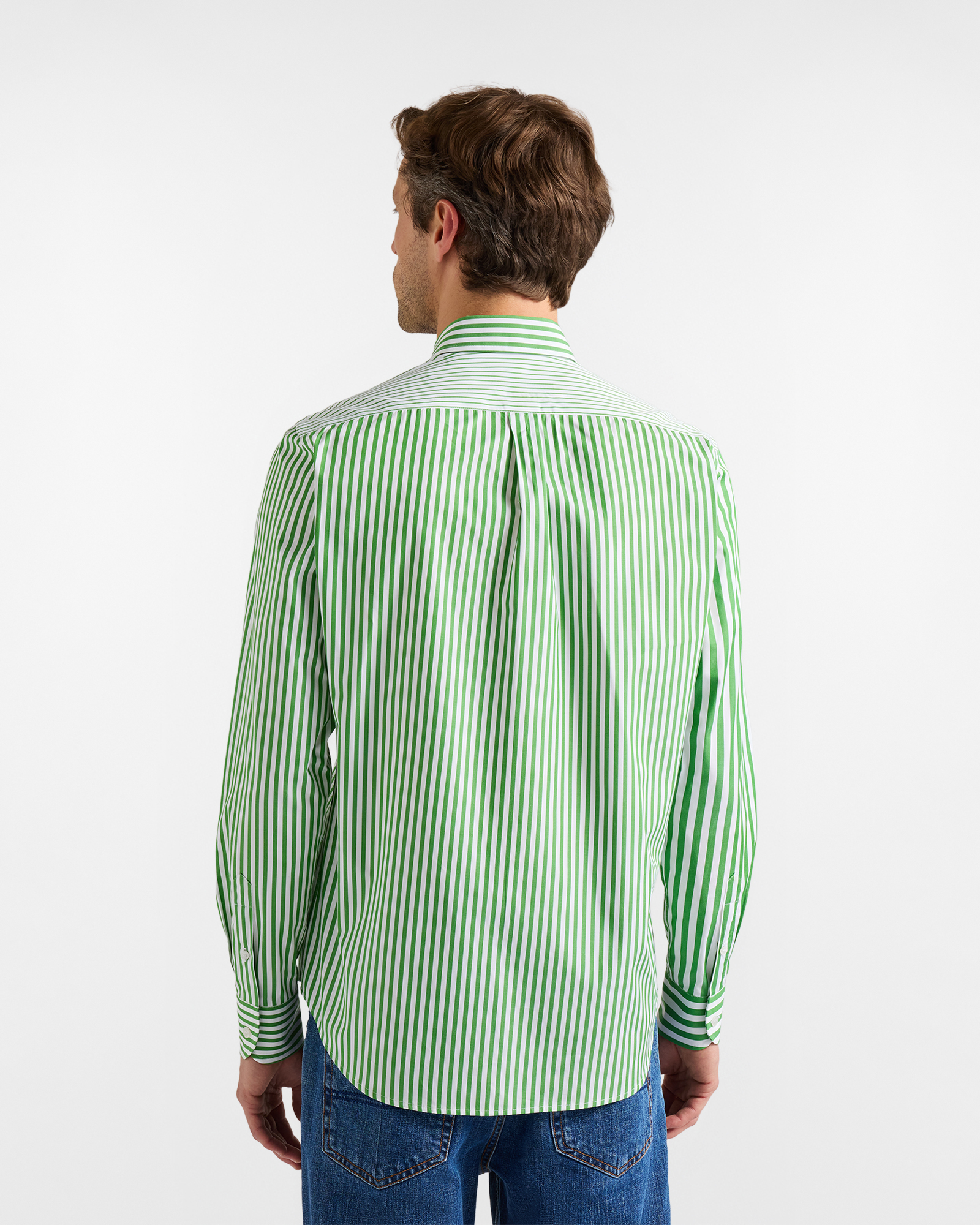 Camisa de hombre de patchwork &laquo;Sorbetto&raquo;, Verde, large image number 2