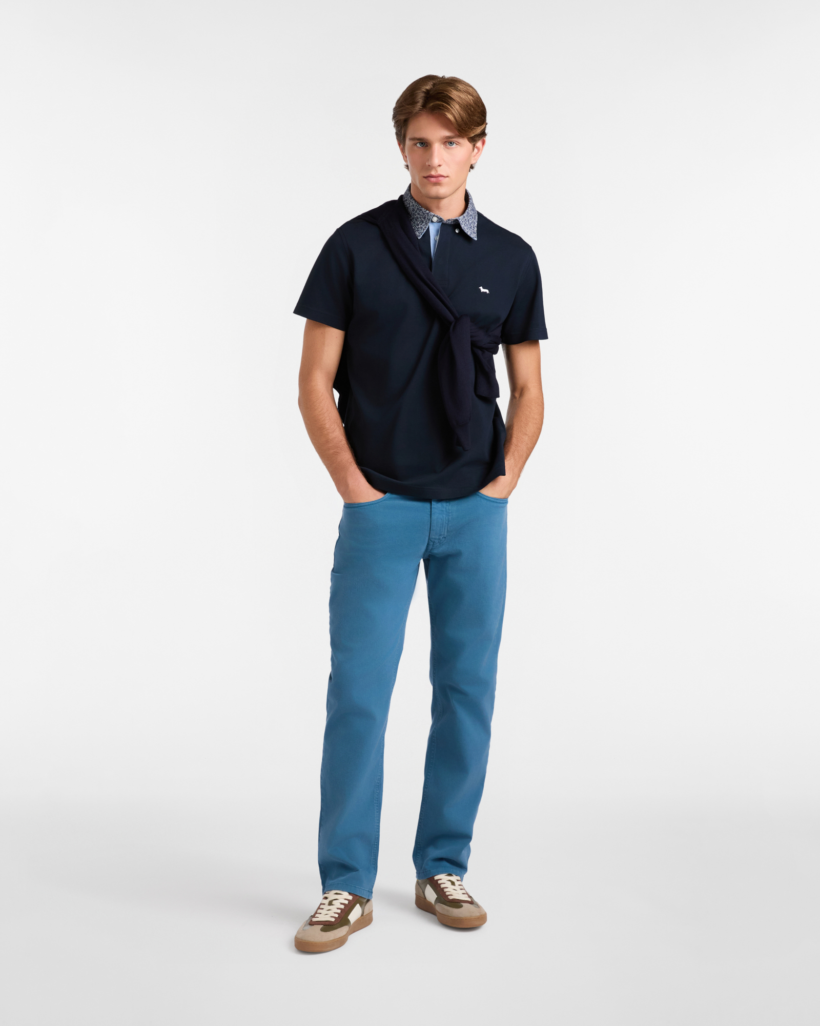 Regular Fit Gabardine Pants, Bluette, large image number 3