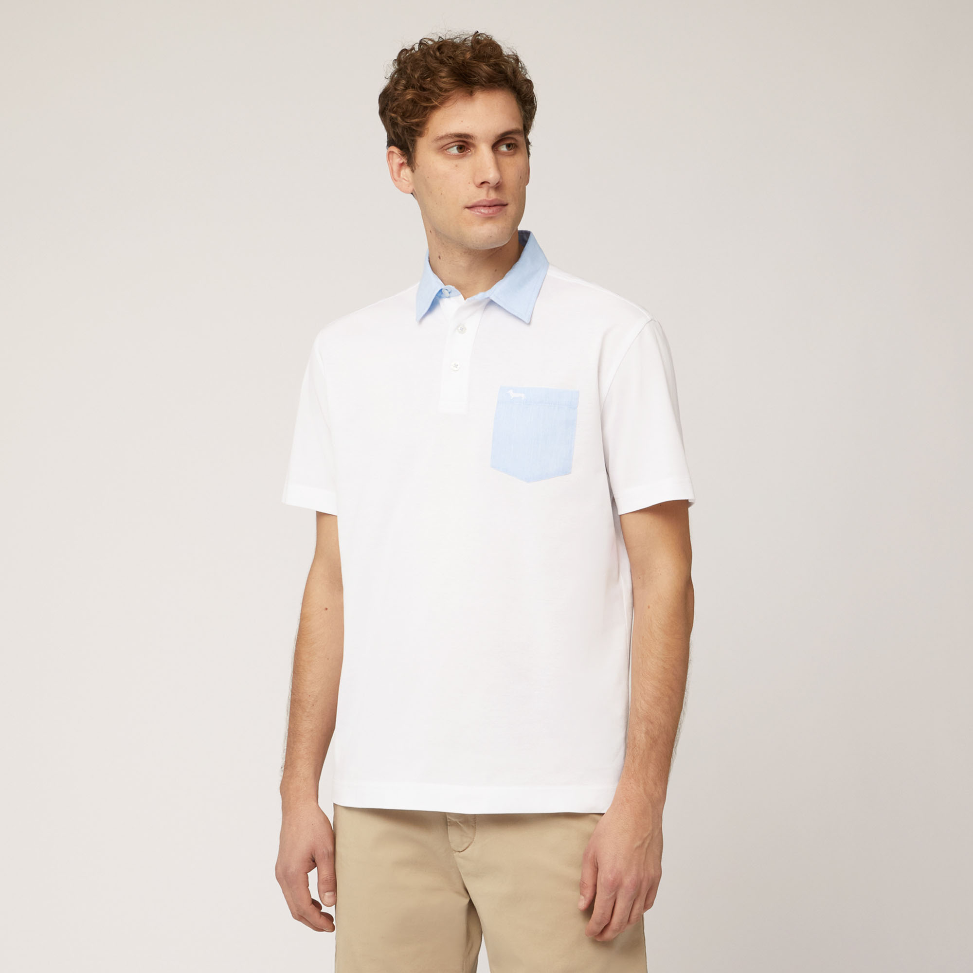 Polo with Pocket, White, large image number 0