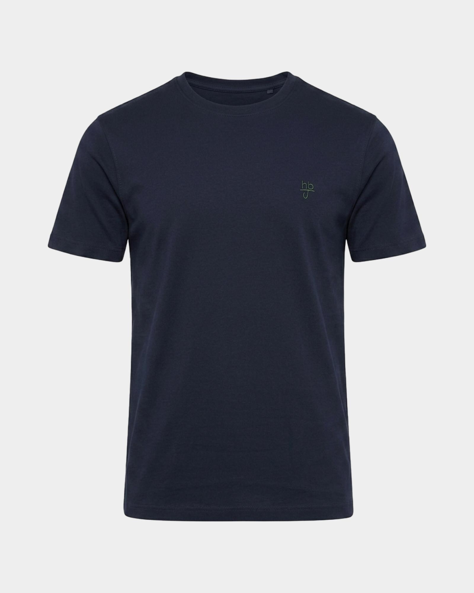 T-shirt HBJ Uomo Narrow Fit in puro cotone, BLU SCURO, large