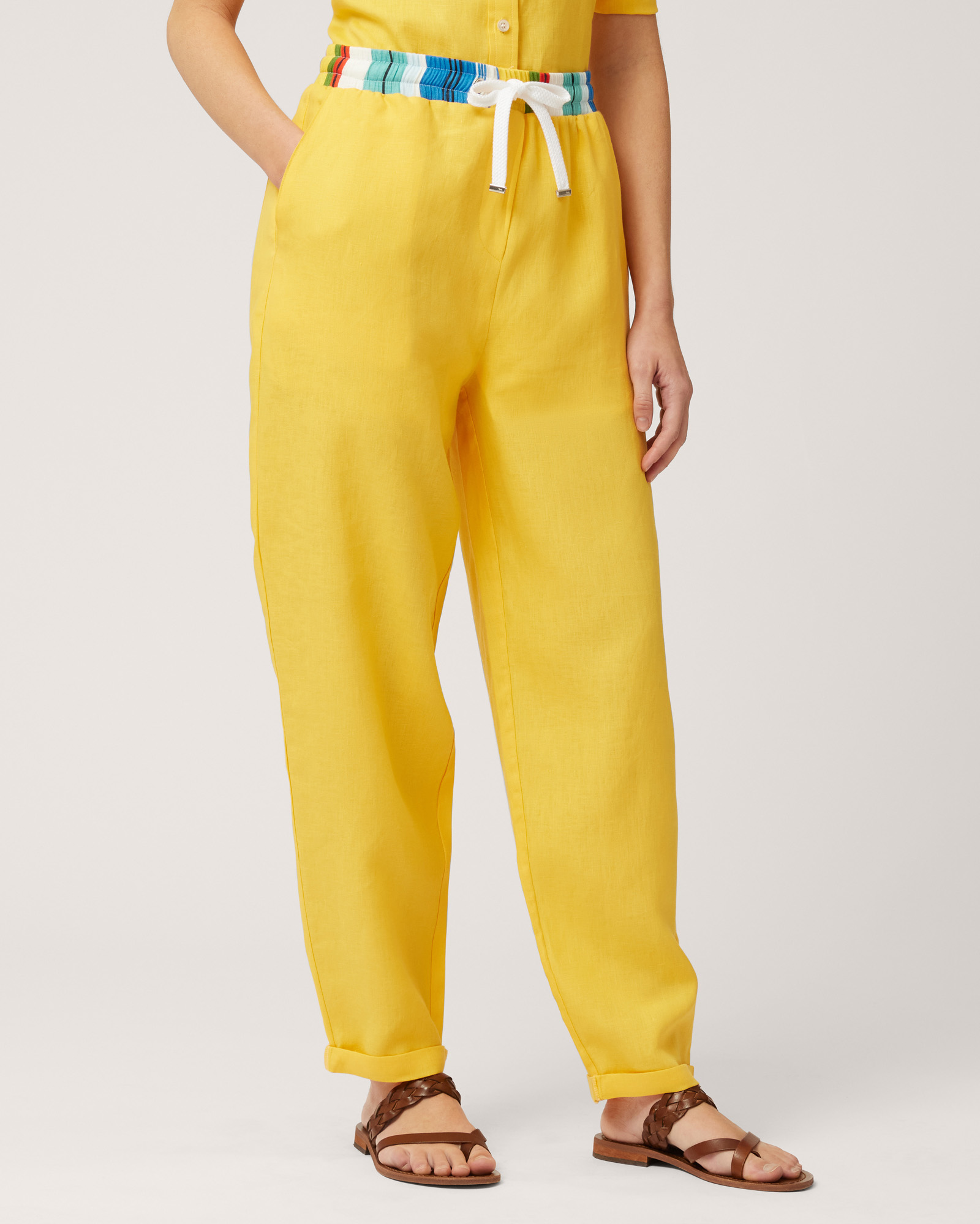 Pants with Printed Waist