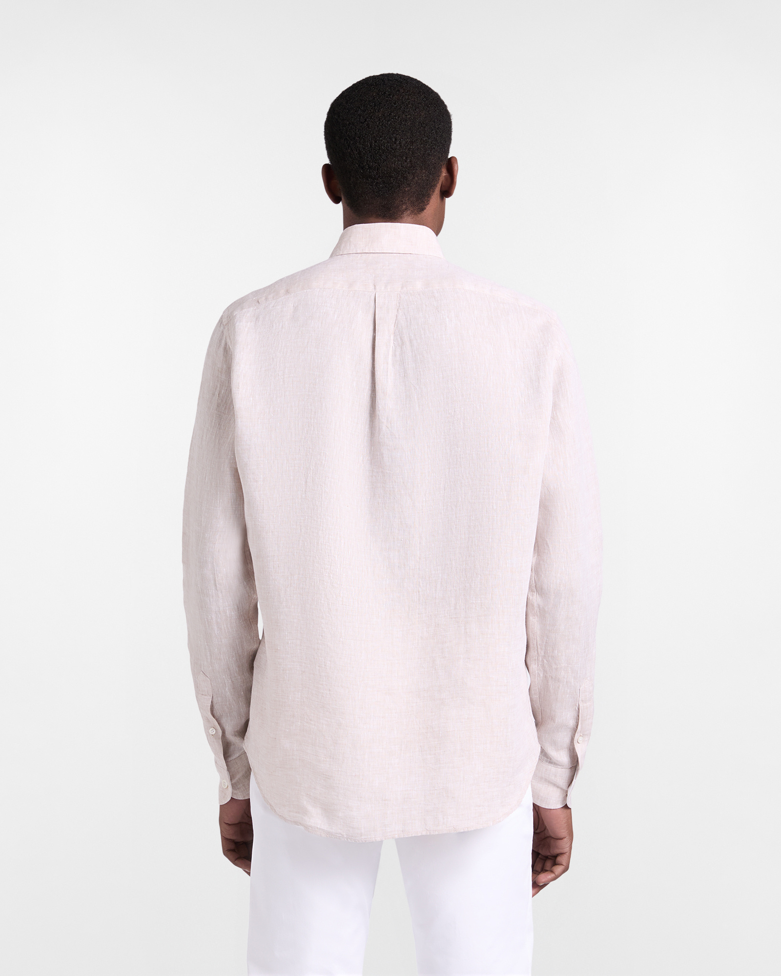 Camisa de lino puro, corte regular., Beige, large image number 1