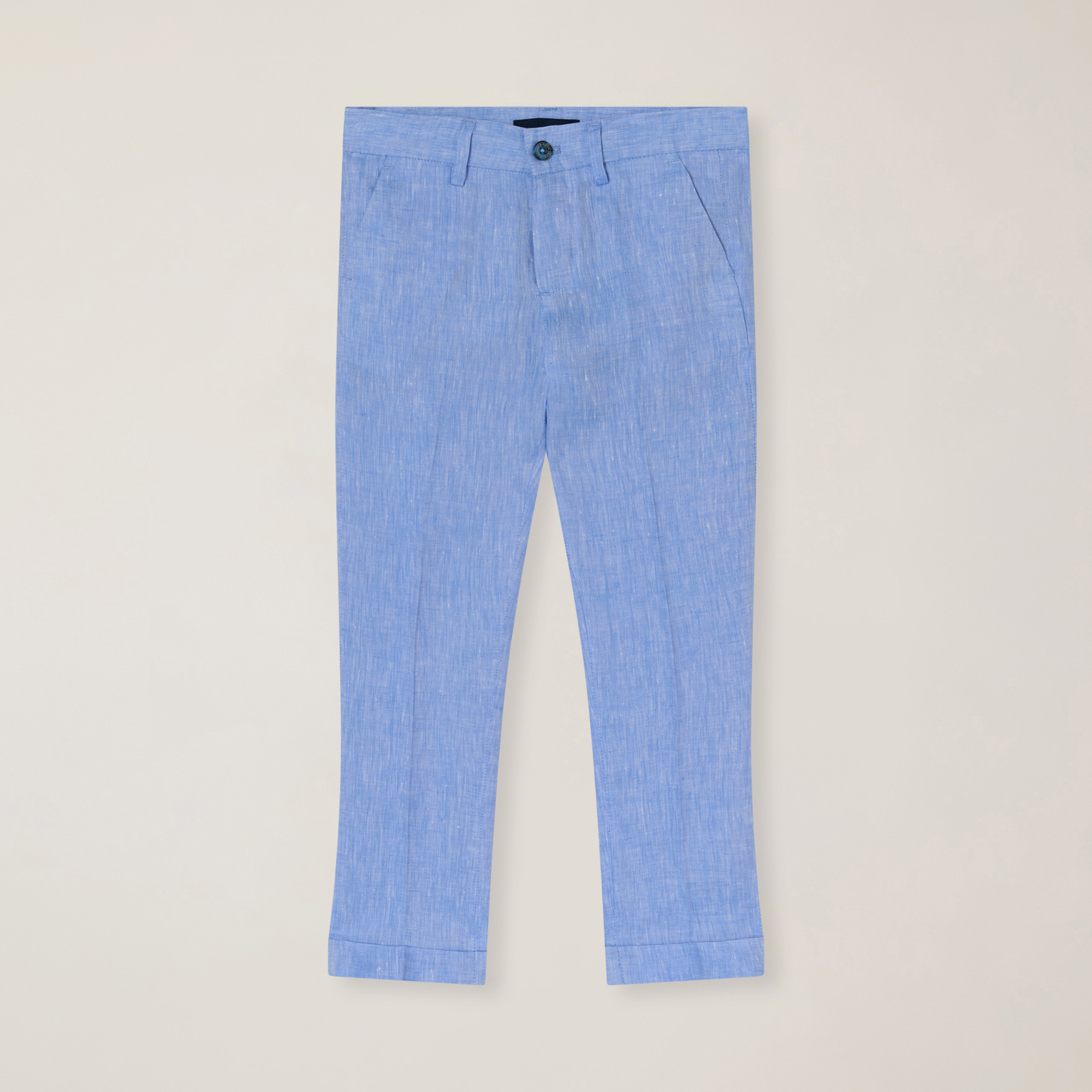 Linen pants with slash pocket, Light Blue, large image number 0