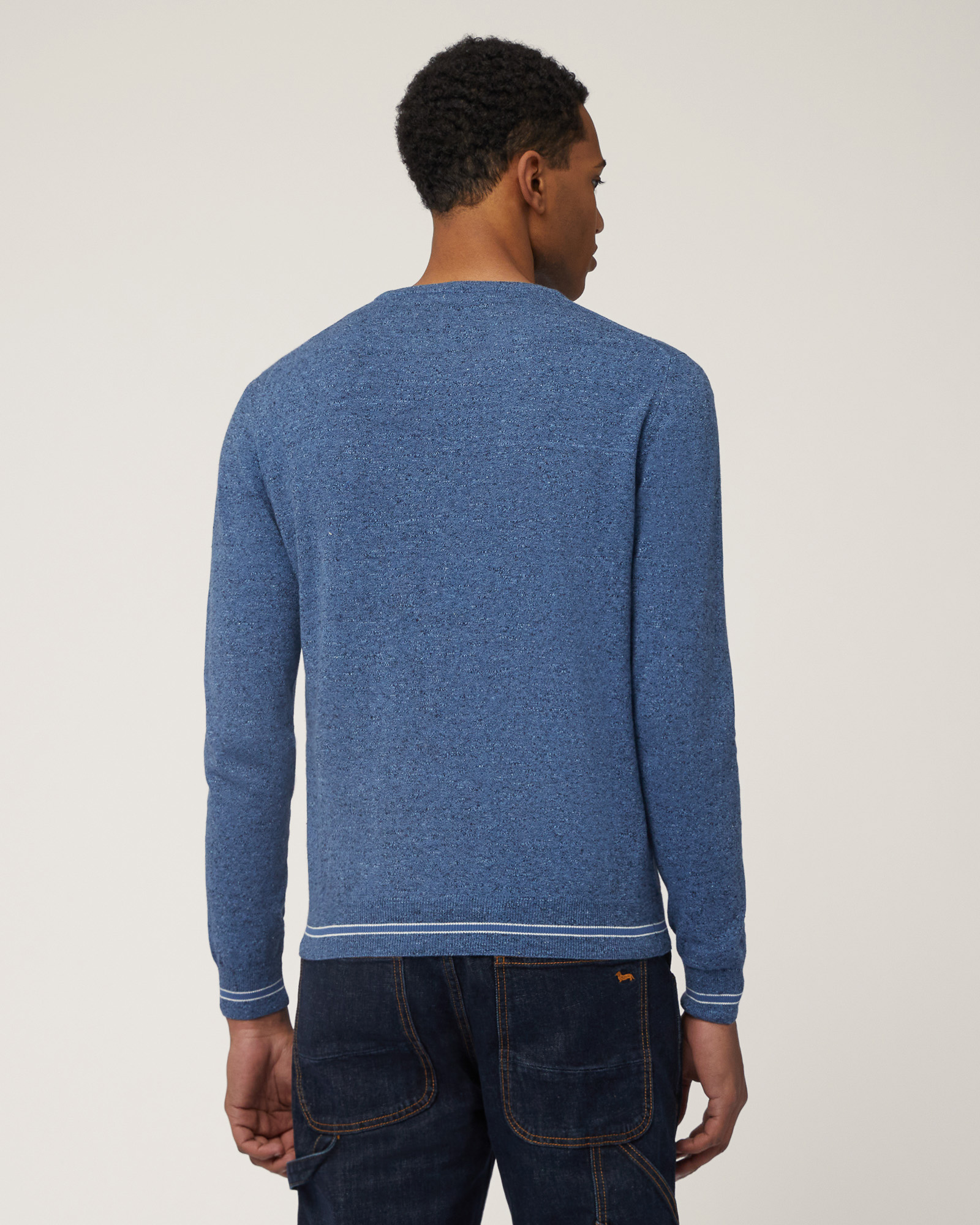Pullover Girocollo In Tweed