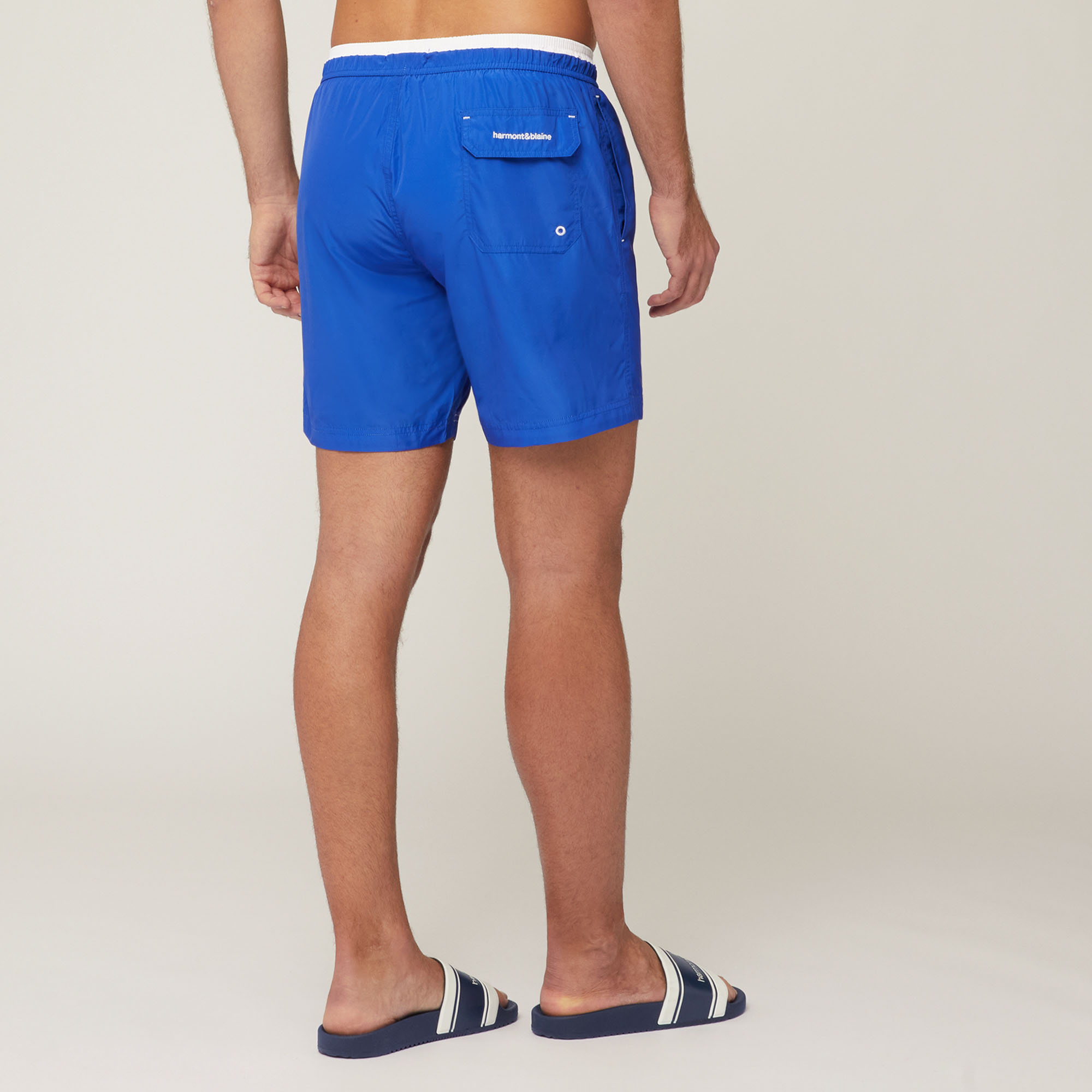 Swim Trunks with Lettering, Hydrangea, large image number 1