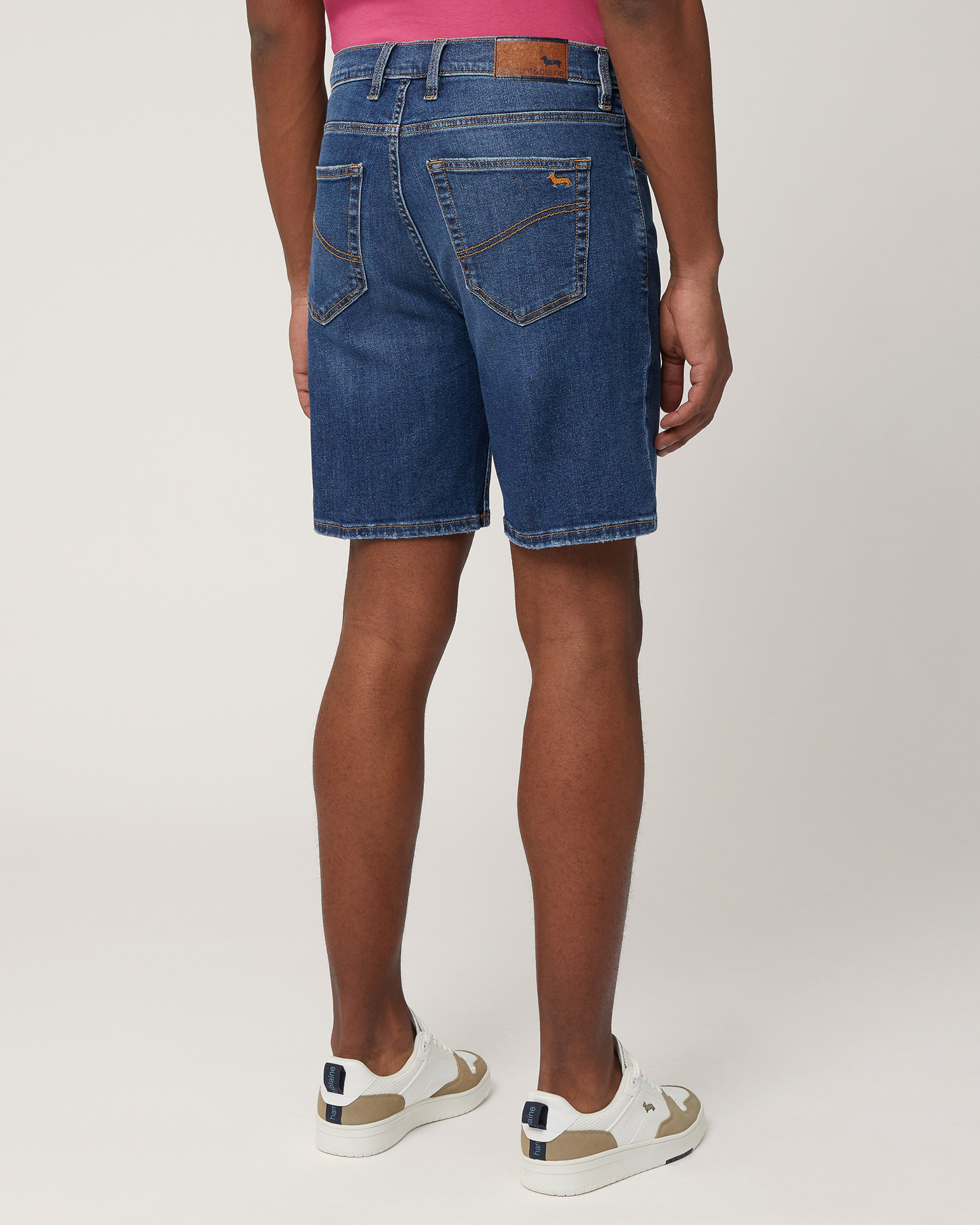Bermudas de denim corte recto
