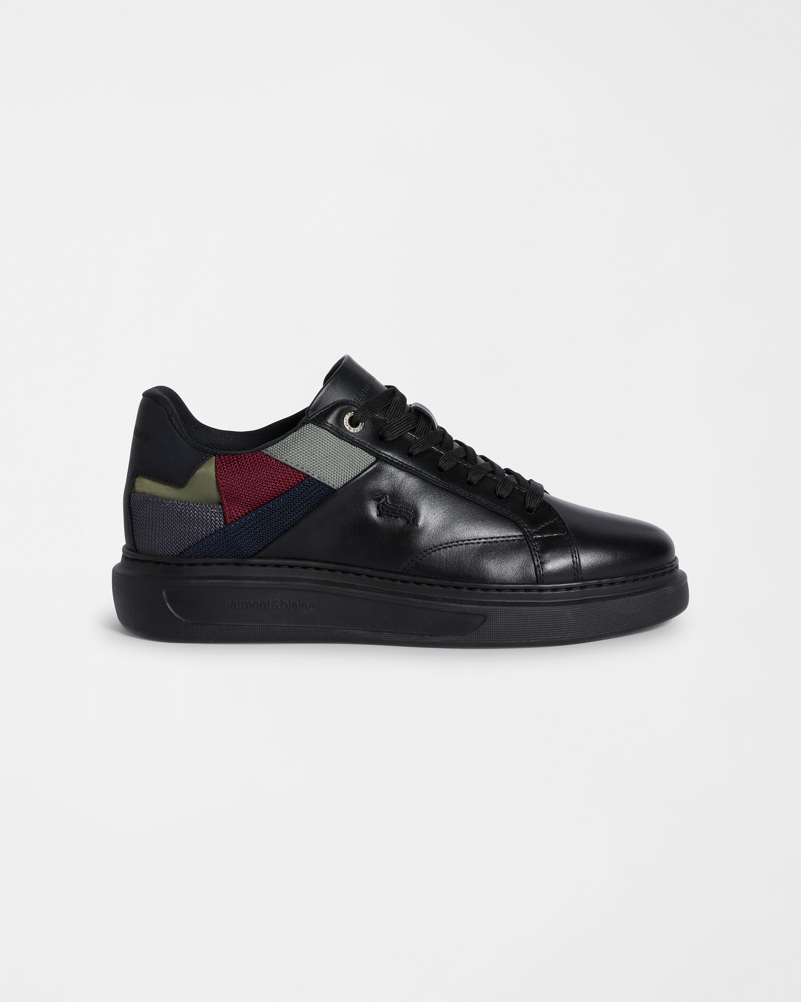 Patchwork effect sneakers
