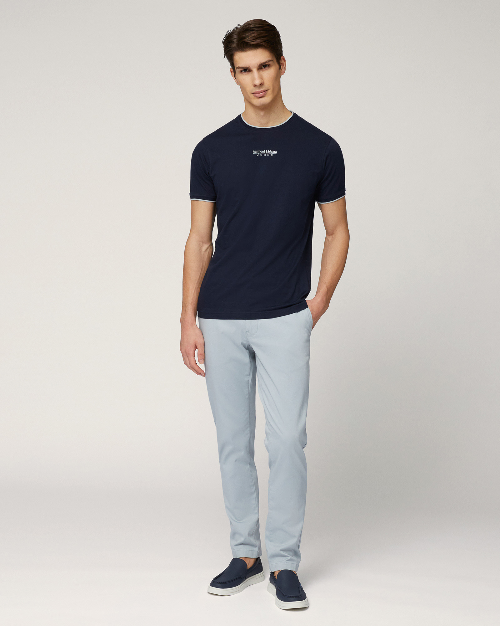 T-Shirt with Lettering, Dark Blue, large image number 3