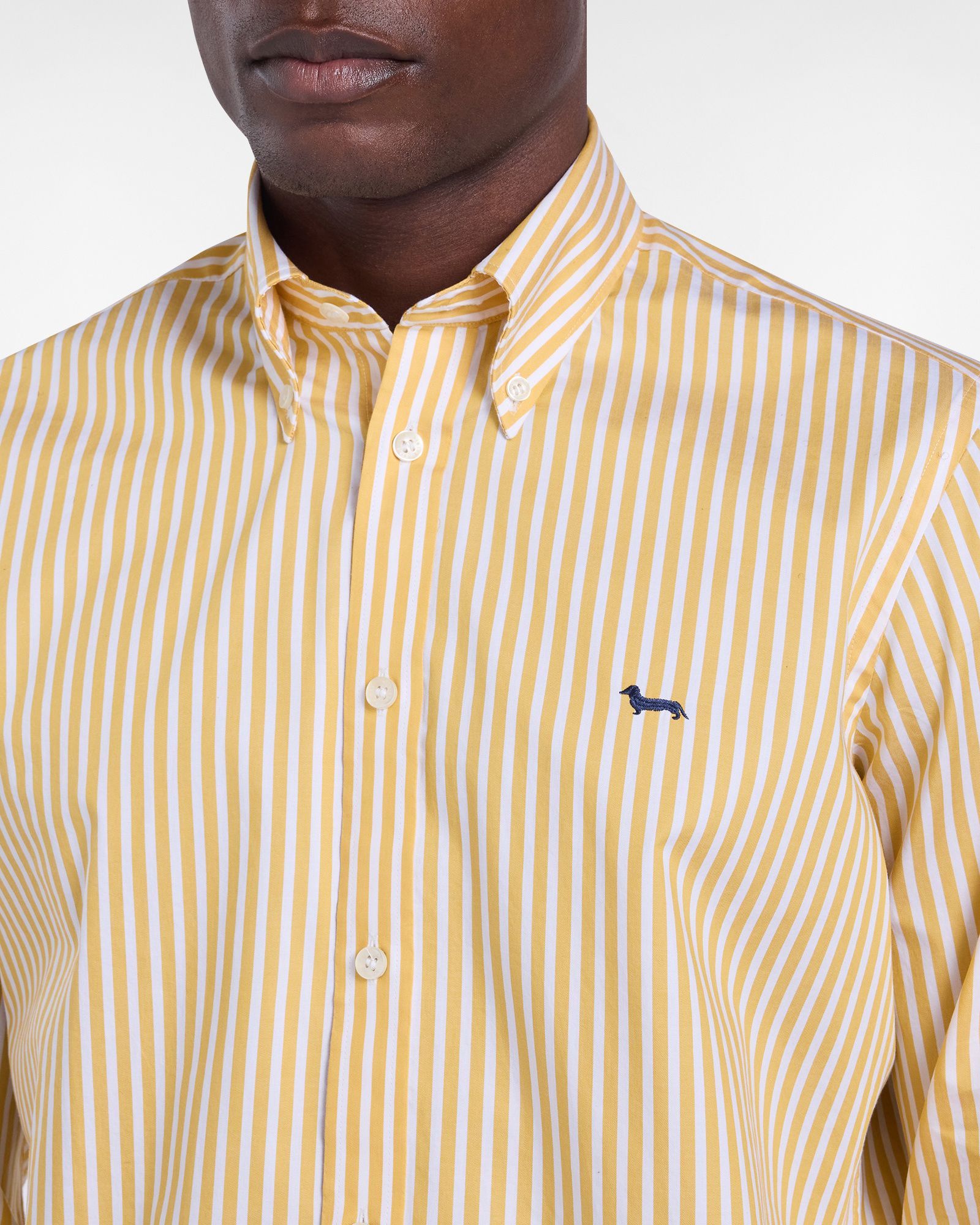 Striped Shirt with Dachshund, Yellow, large image number 2