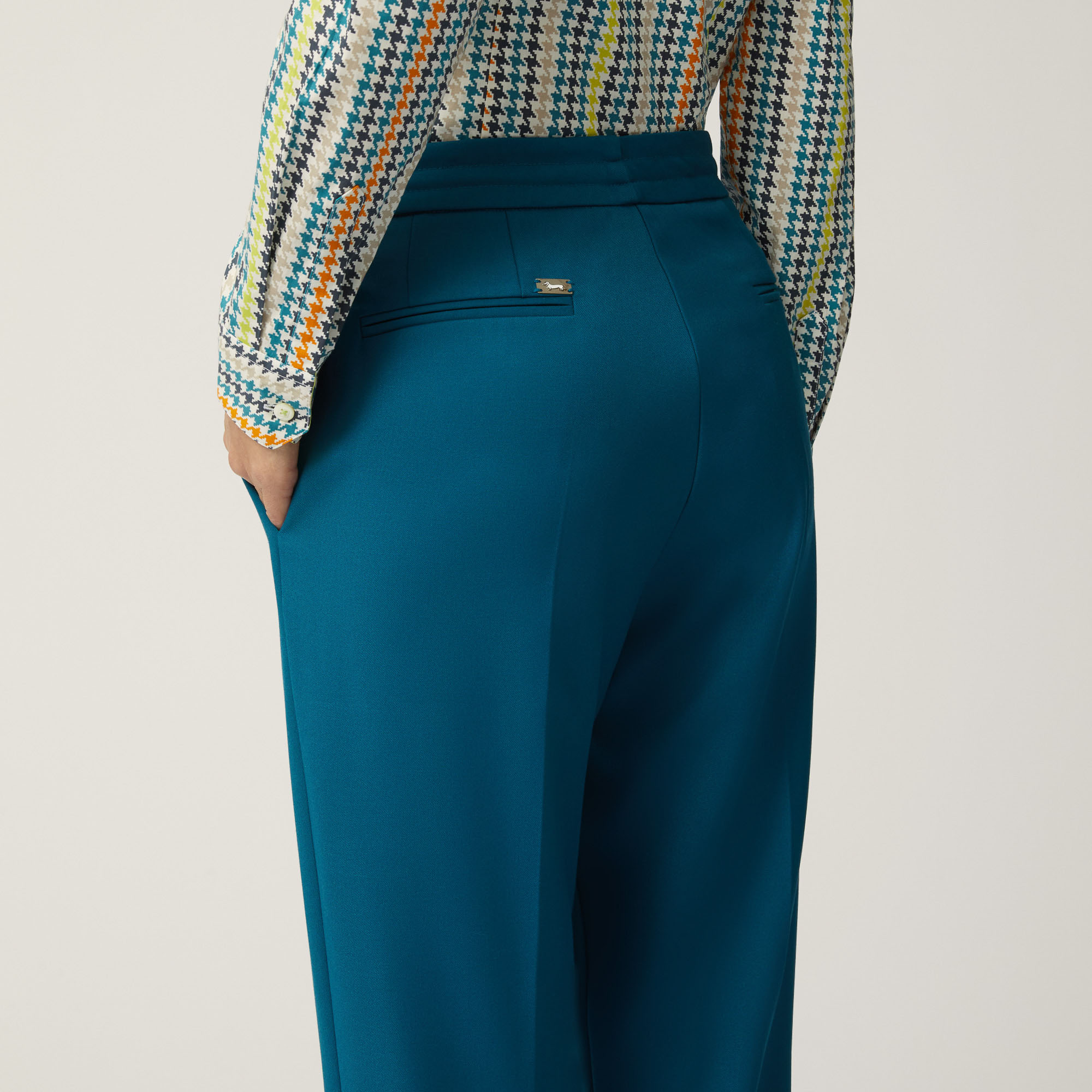 Pantalone Con Coulisse In Vita, Blu, large