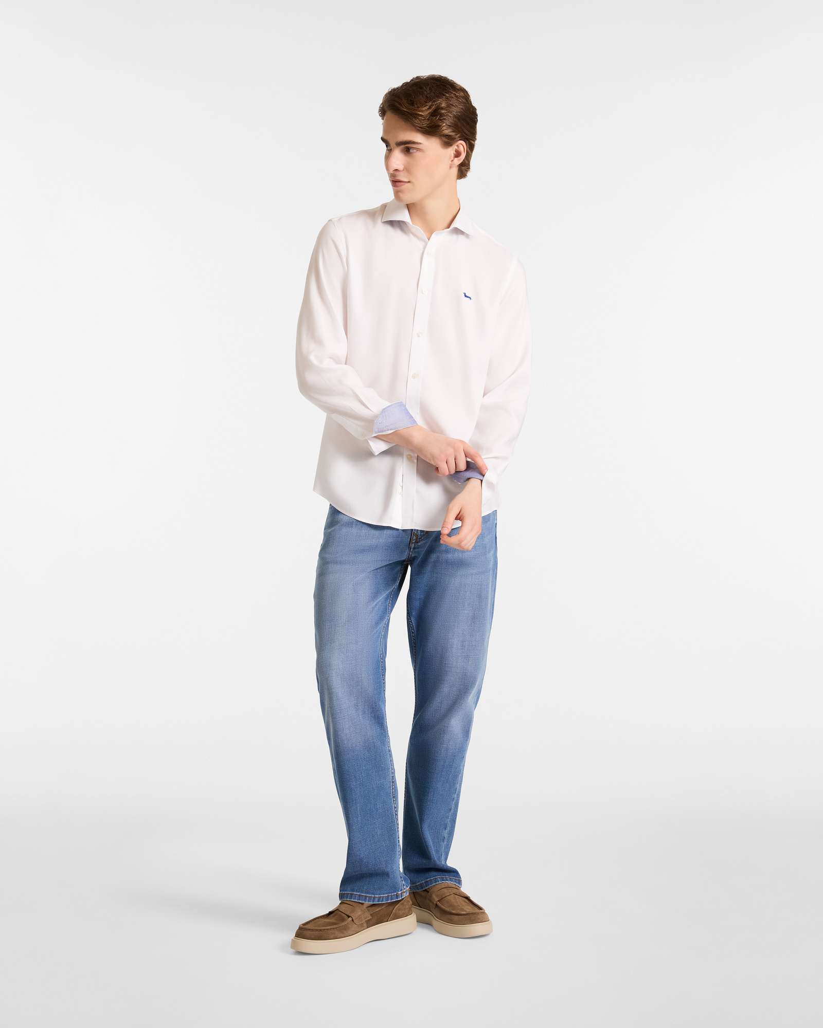 Lyocell Shirt, White, large image number 3