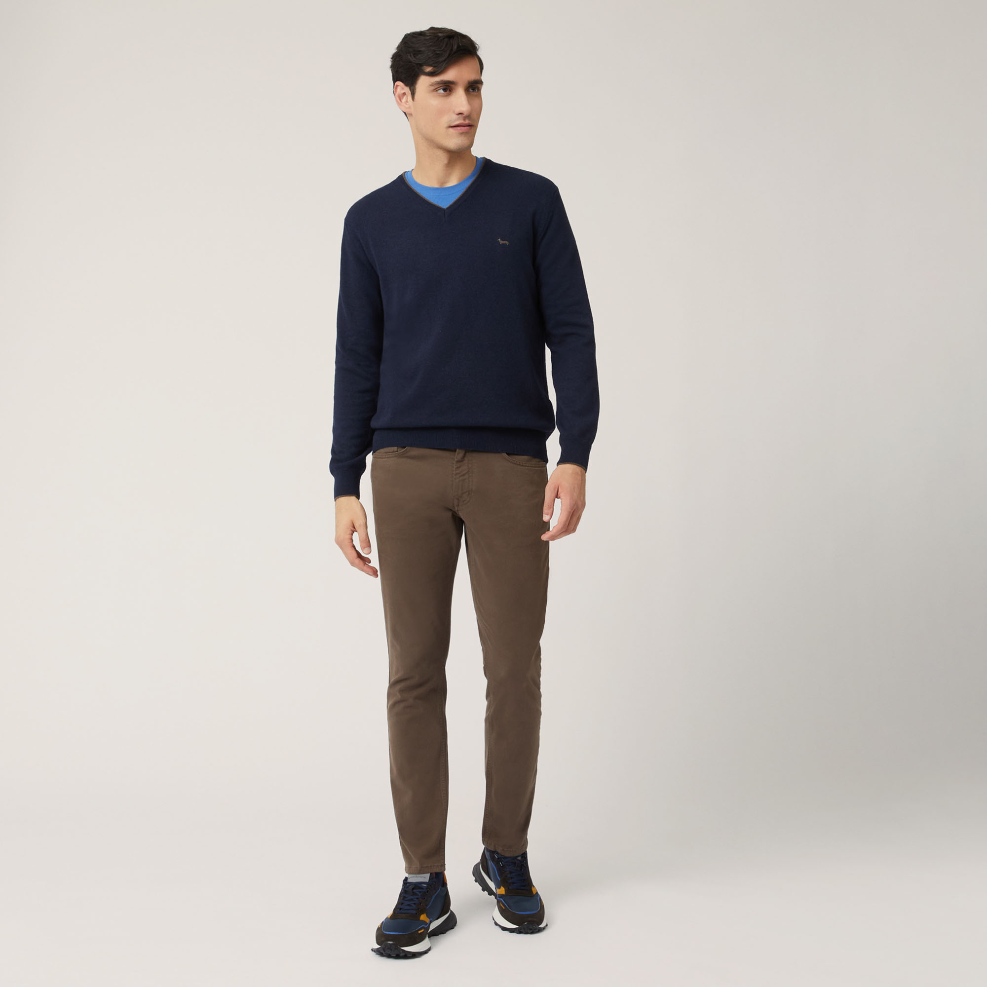 Pantalone Cinque Tasche In Cotone Stretch Elevated Utility, Marrone Scuro, large image number 3