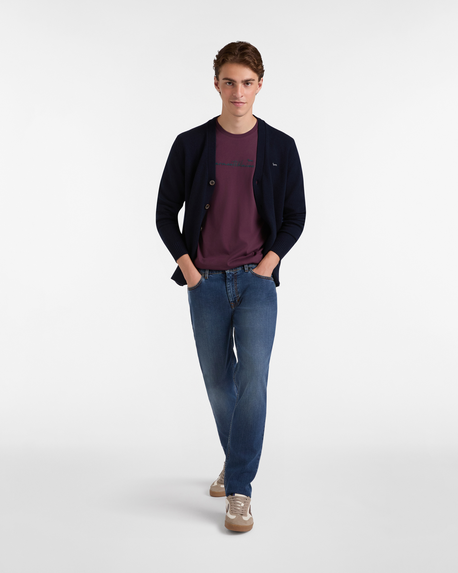 Cárdigan de Lana y Cachemira, Azul Navy, large image number 3