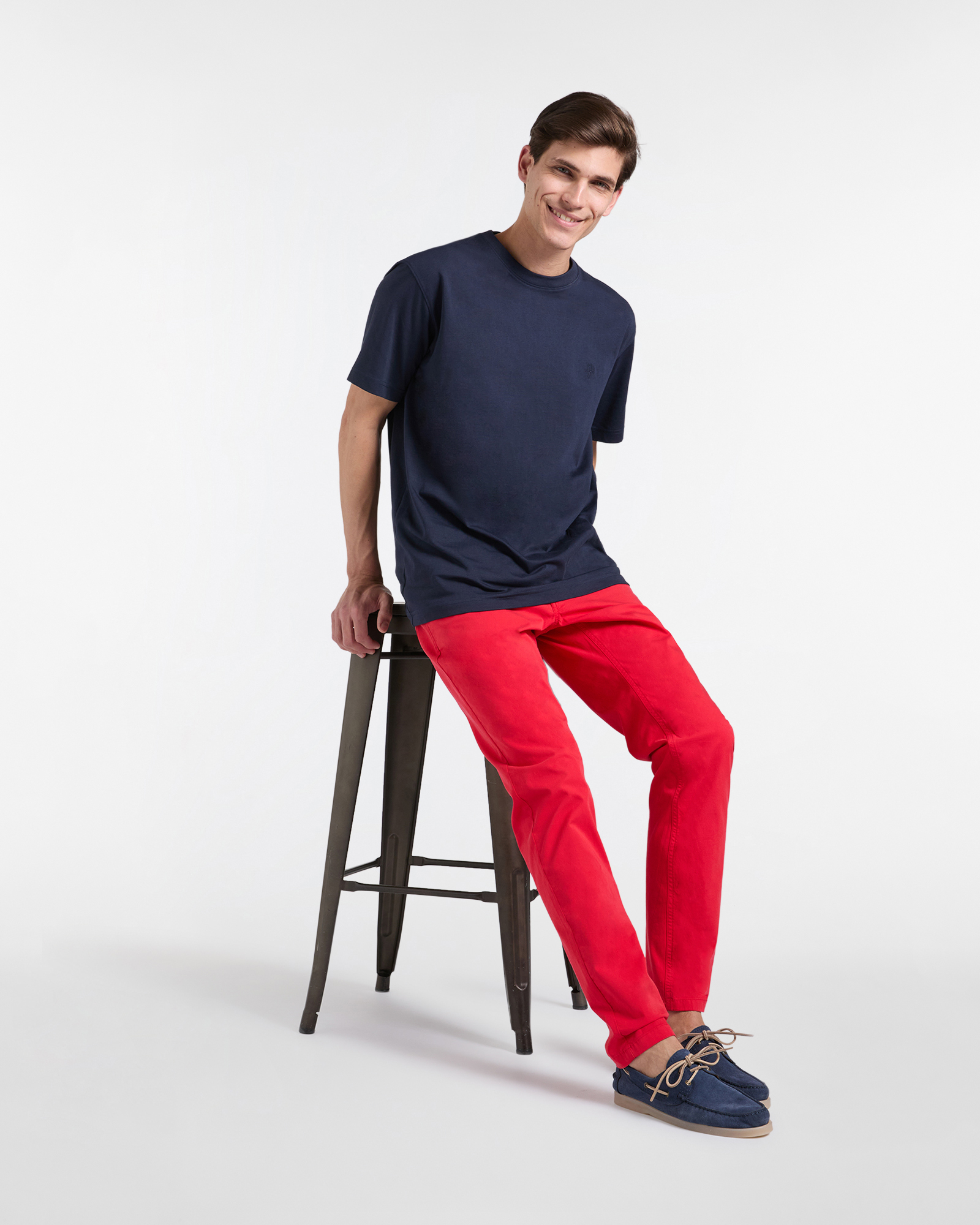 T-Shirt Uomo Basic D‑Fit, Blu scuro, large image number 3