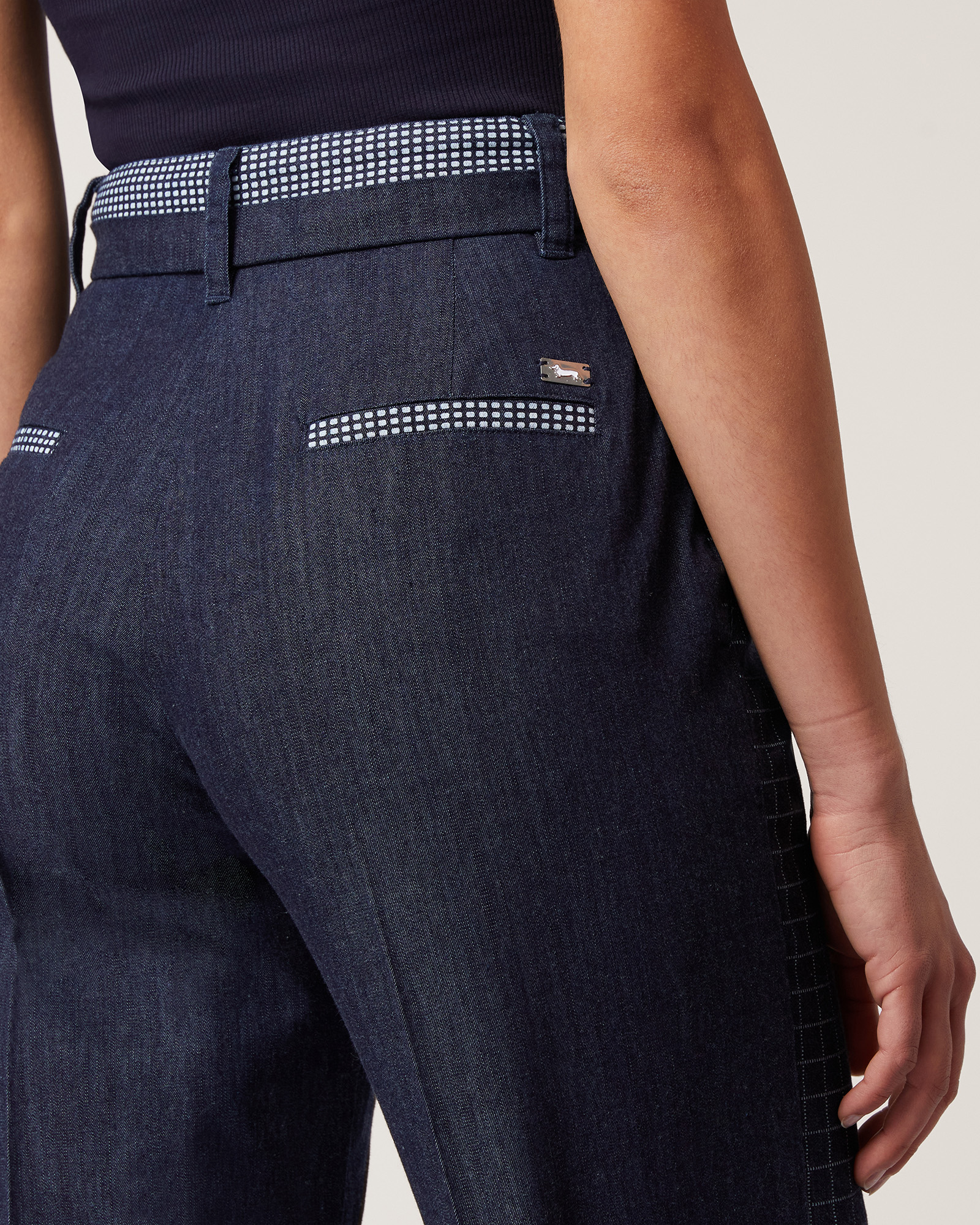 Cropped Printed Jeans, Light Blue, large image number 2