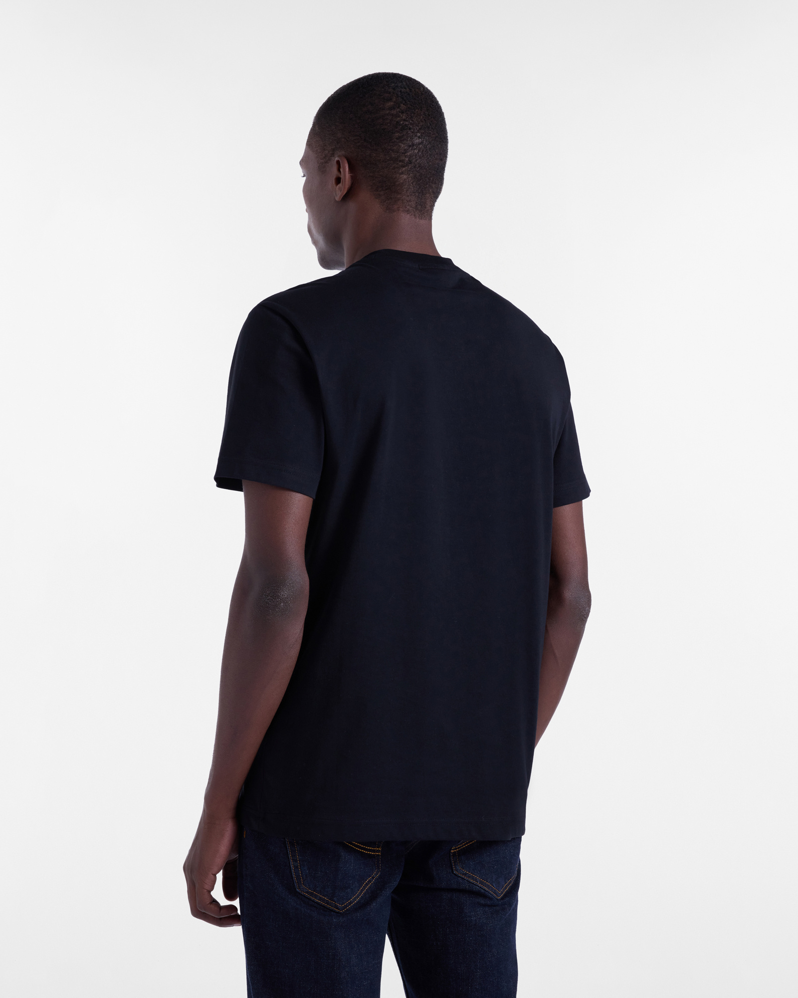 Pima Cotton T-Shirt with Dachshund, Black, large image number 1