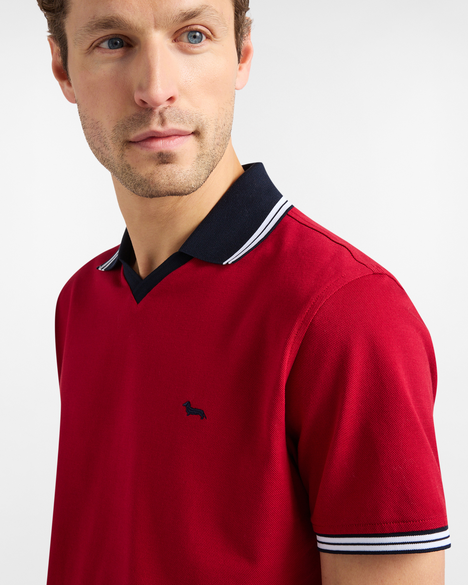 Polo con Cuello Derby, Rojo, large image number 2