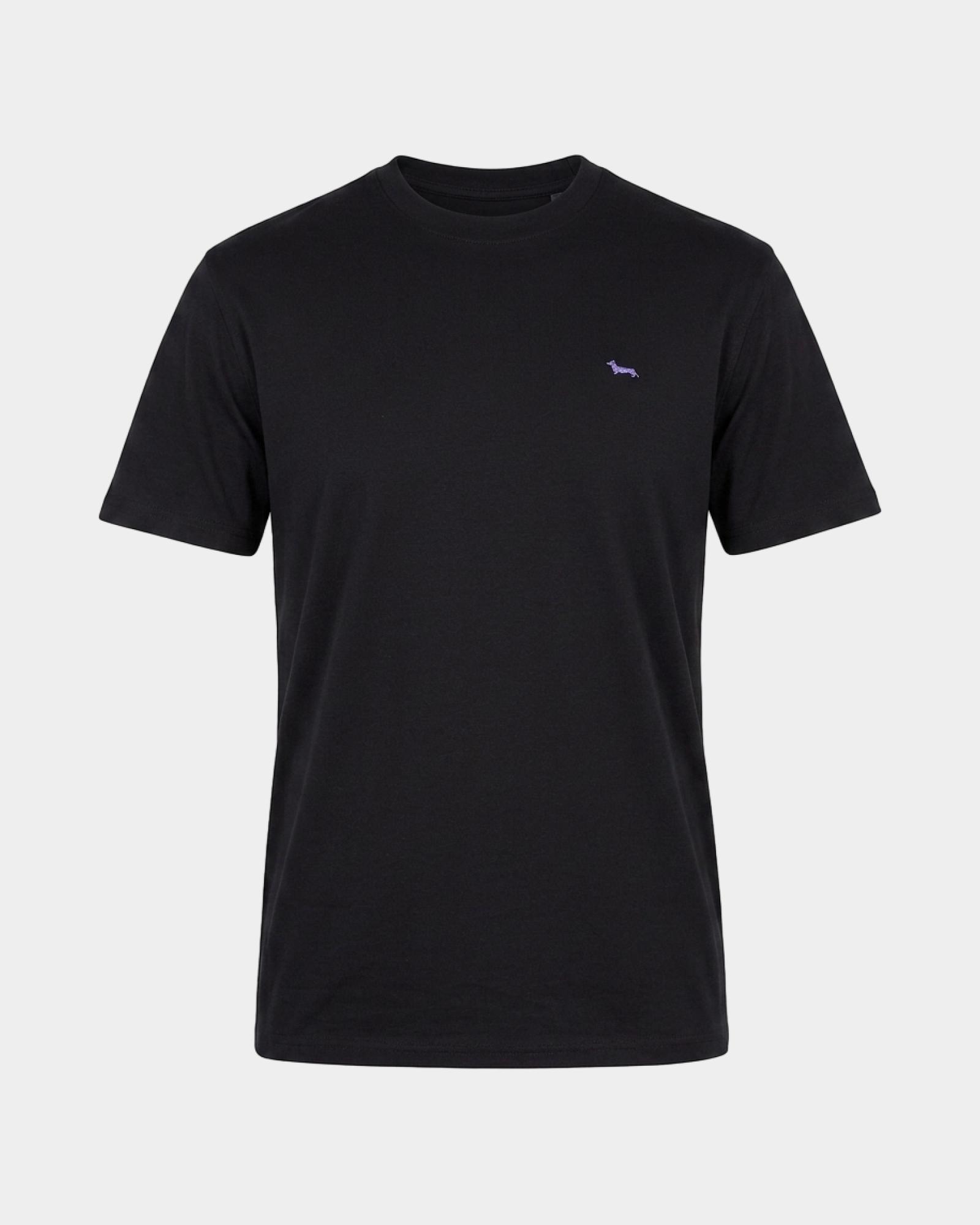 Men's regular-fit T-shirt in 100% pure cotton, BLACK, large