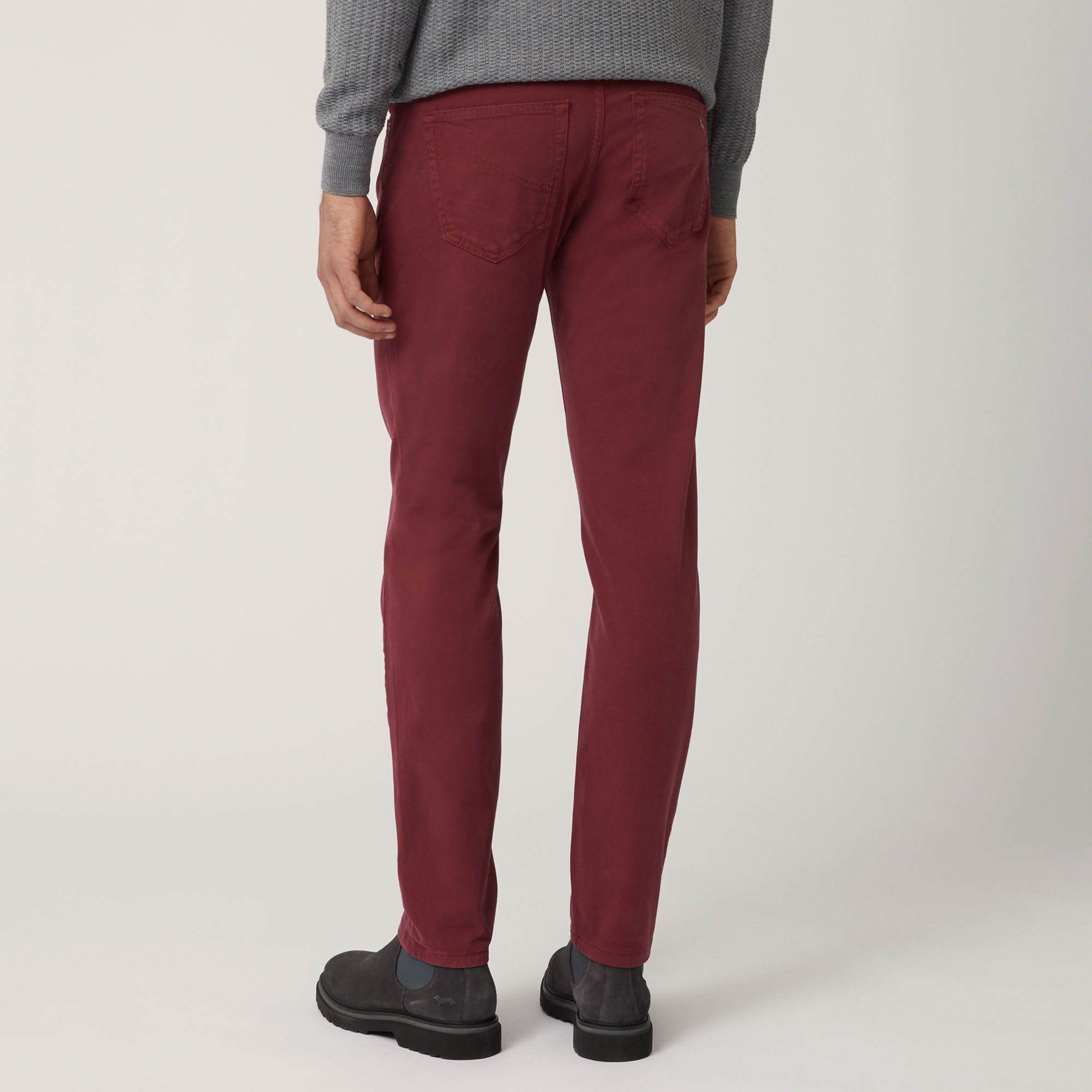 Elevate Dutility Five-Pocket Stretch Cotton Pants, Purple, large image number 1