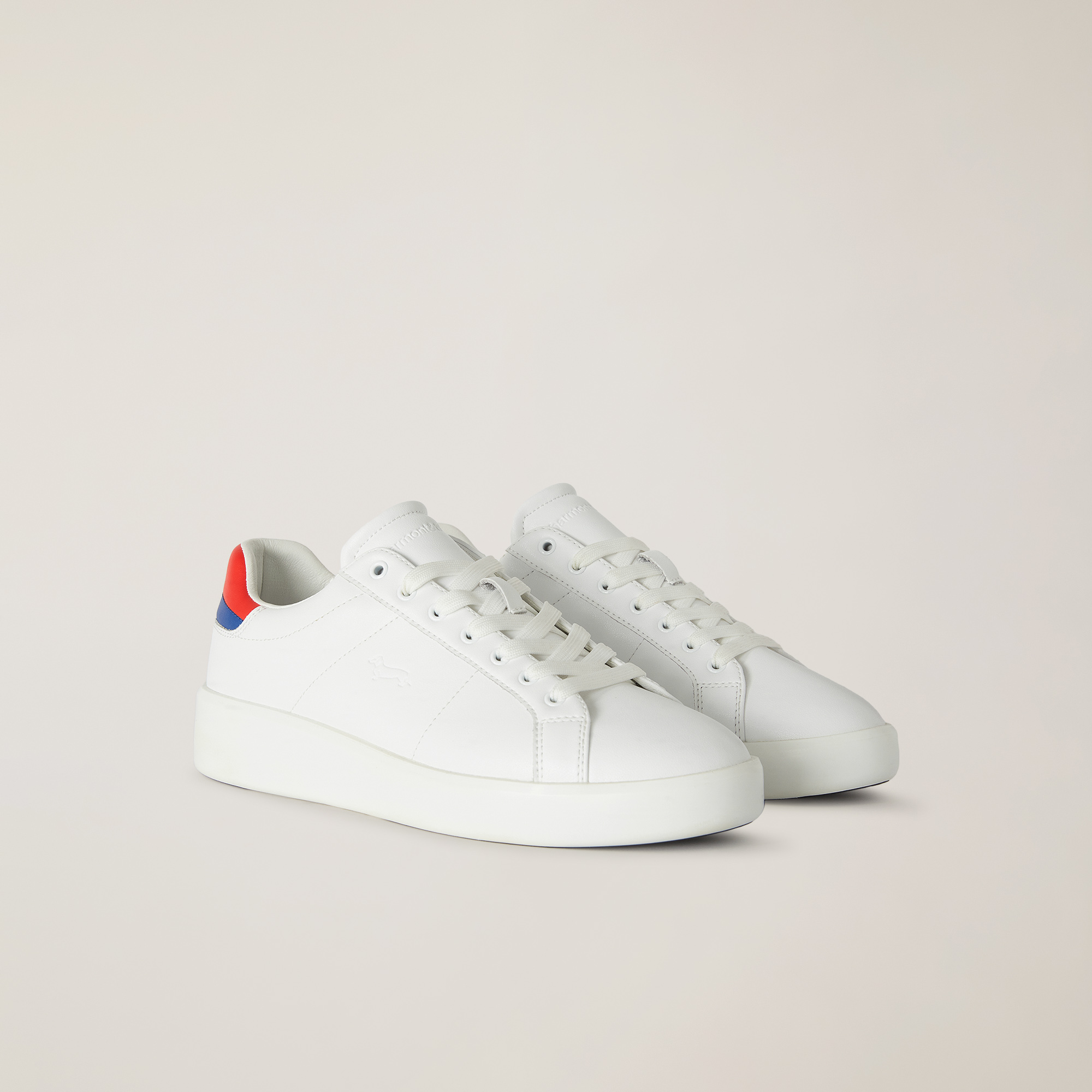 Sneaker Con Suola Oversize, Bianco/Rosso, large image number 1