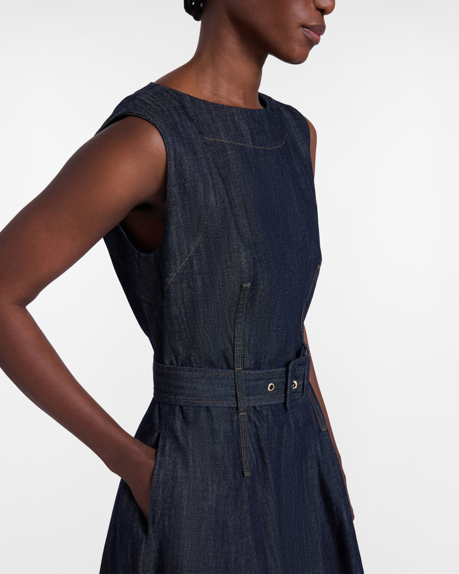 Women's chambray dress, Blue, large image number 2