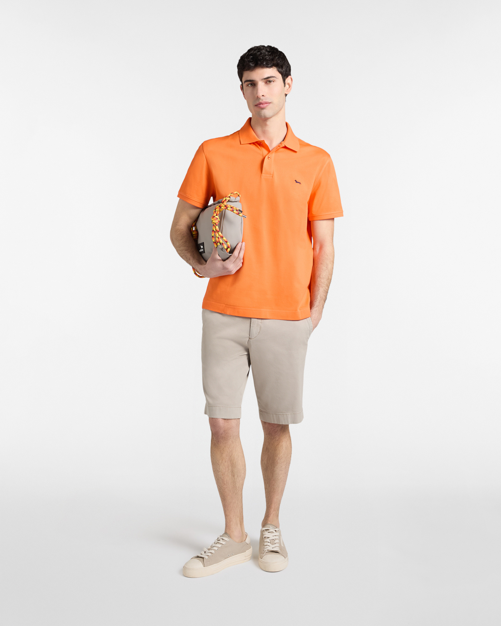 Men's basic piqu&eacute; polo shirt, Orange, large image number 3