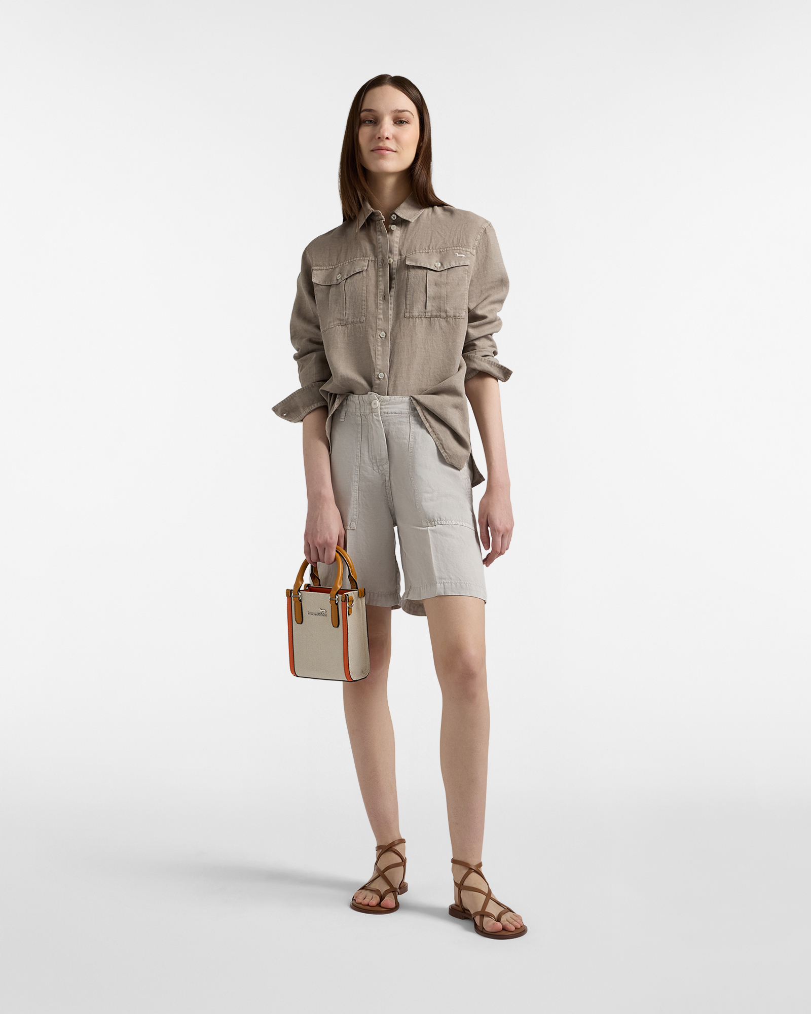 Women's Earth Dye capsule Bermuda shorts, Brown/Red, large image number 3