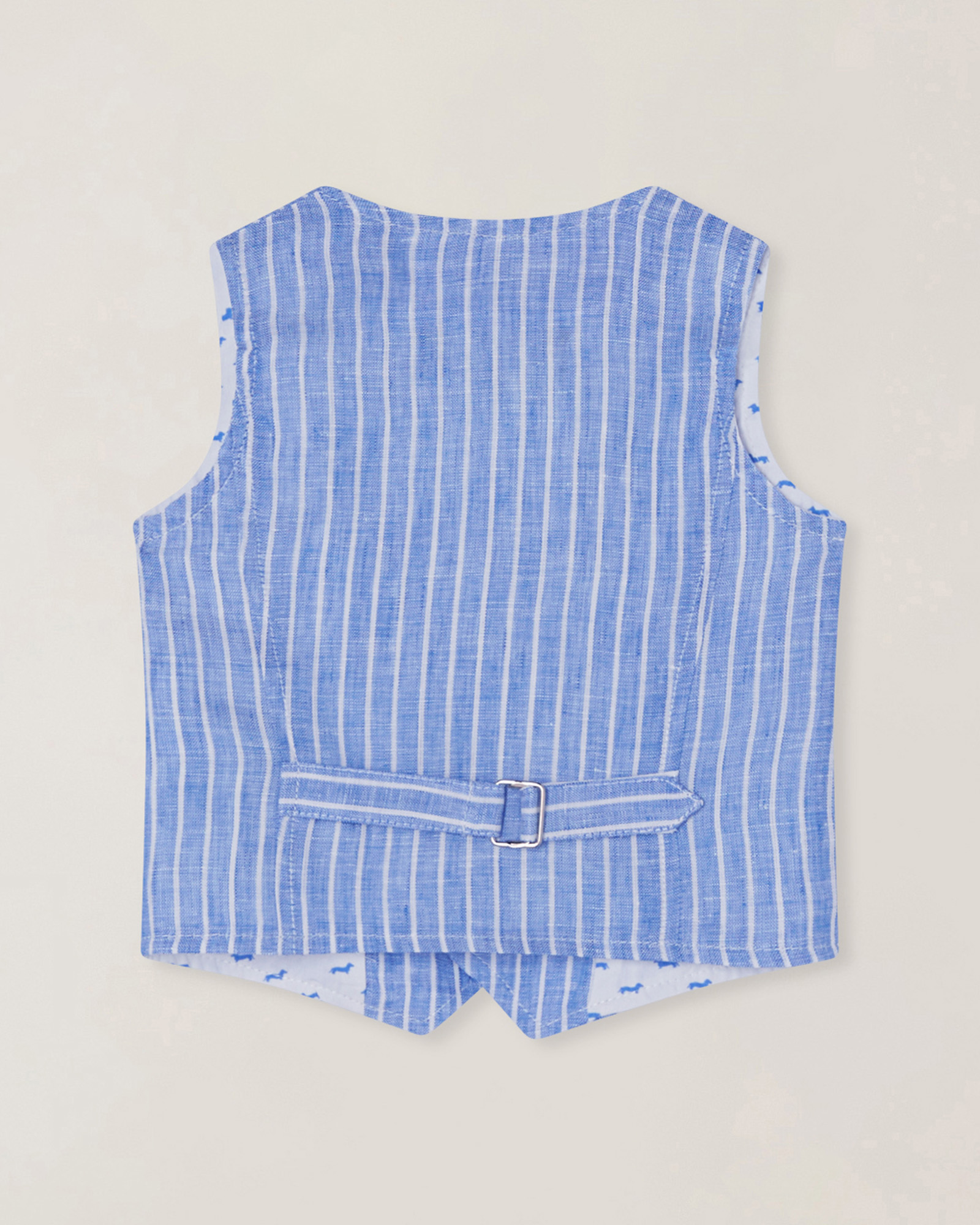 Gilet in lino a righe, Light Blue, large image number 1