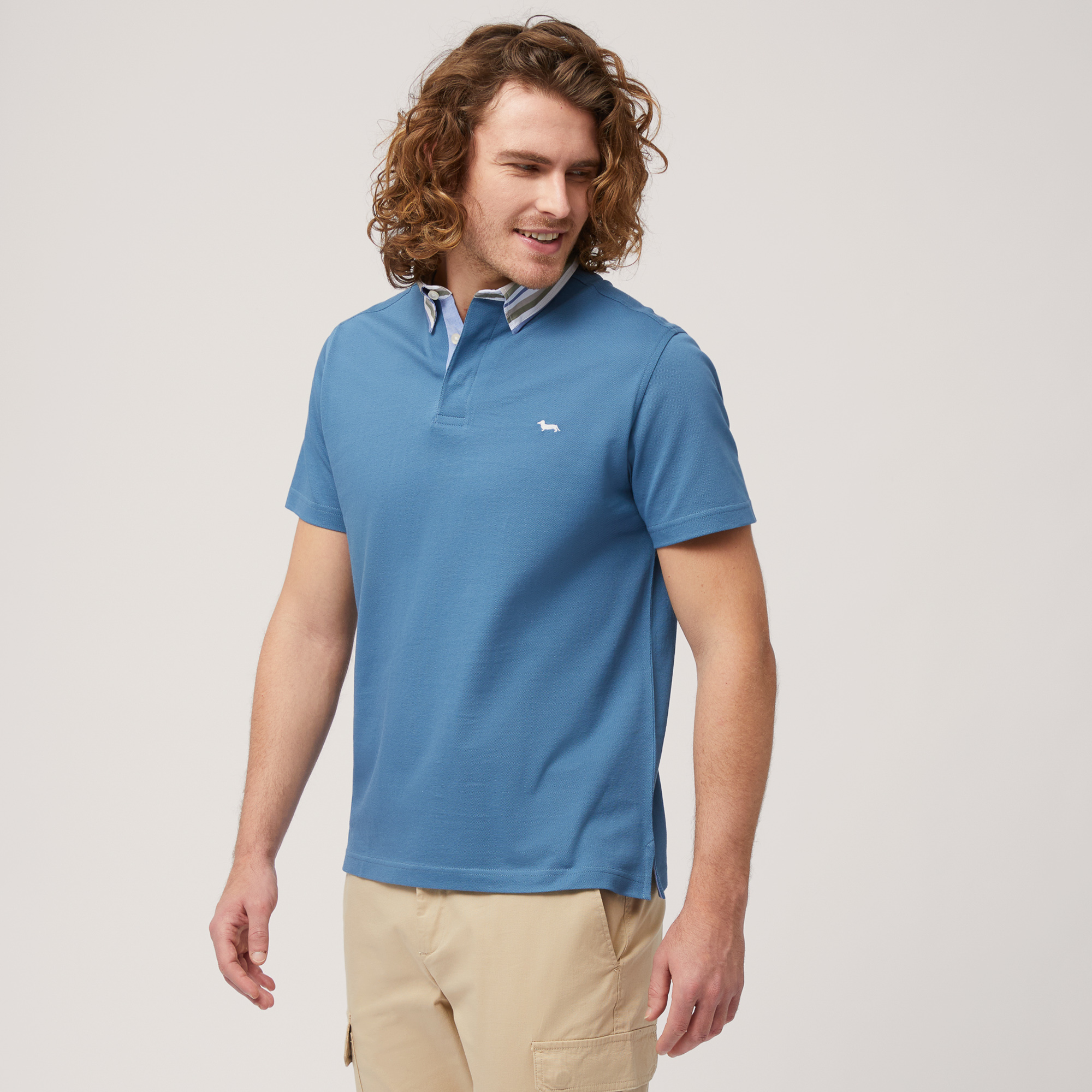 Vietri Polo Shirt with Striped Collar