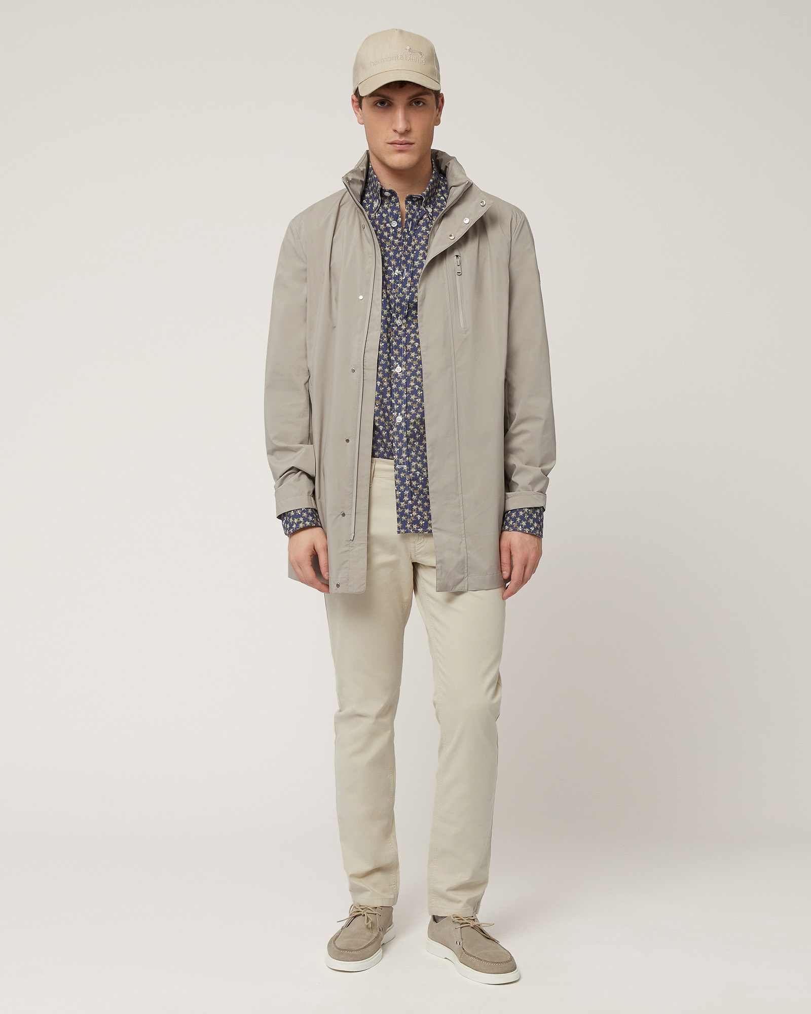 Softshell Short Trench Coat, Beige, large image number 3
