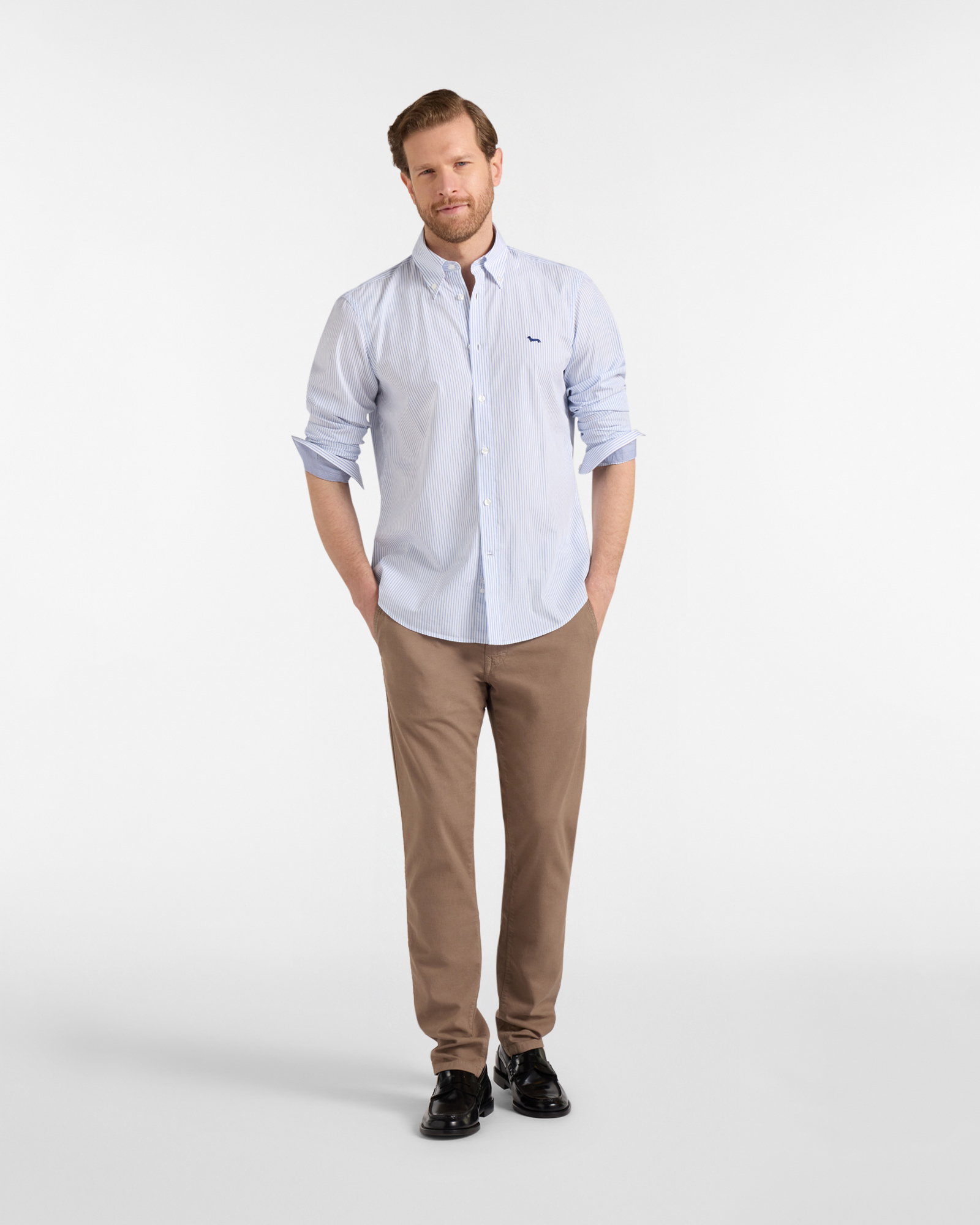 Regular-fit micro-check shirt, Blue, large image number 3