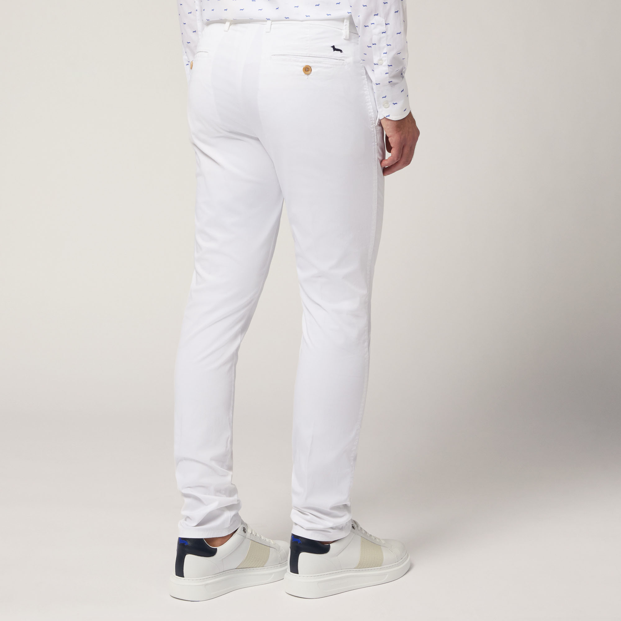 Pantaloni Chino Narrow Fit, Bianco, large image number 1