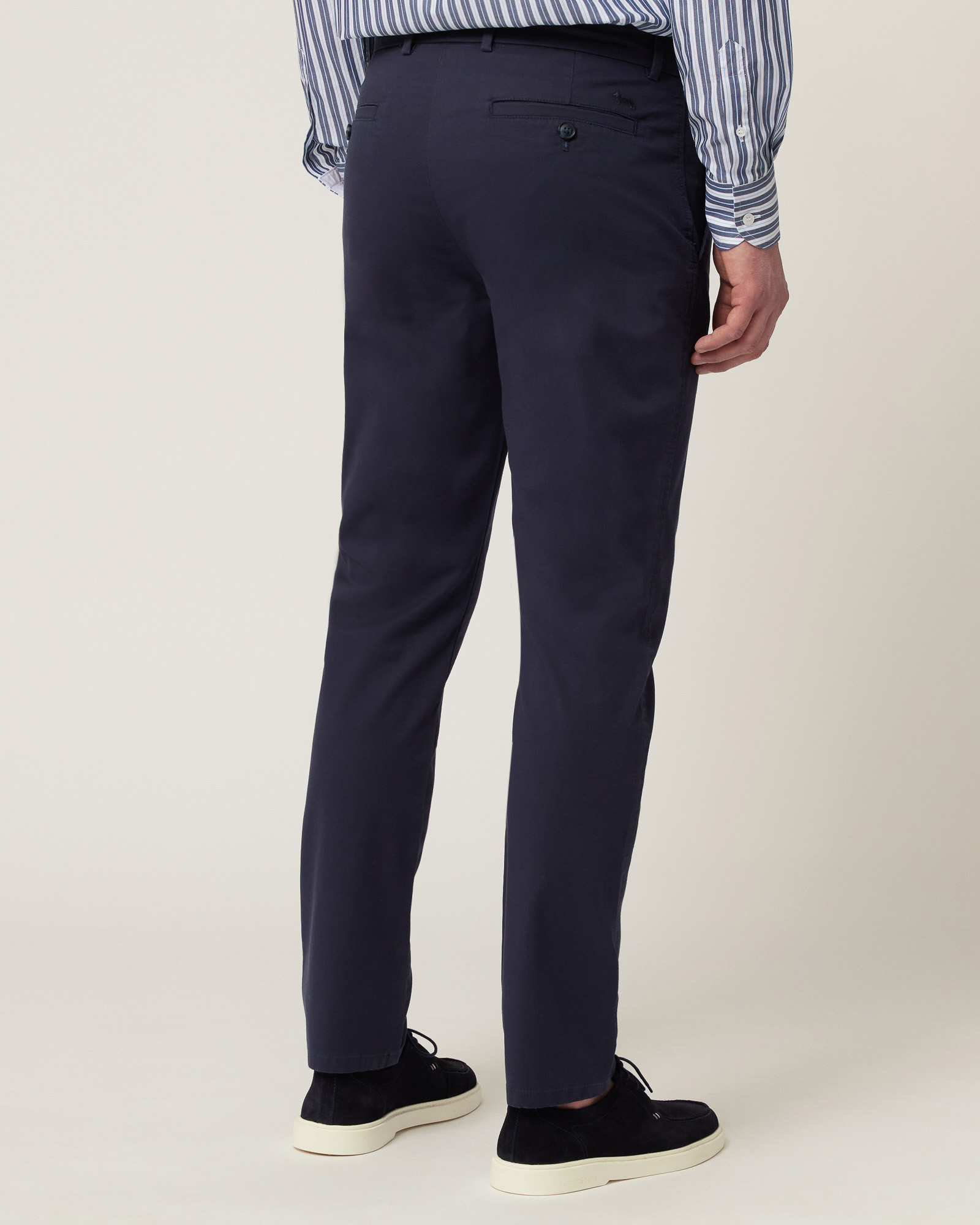 Narrow Fit Chino Pants, Navy Blue, large image number 1