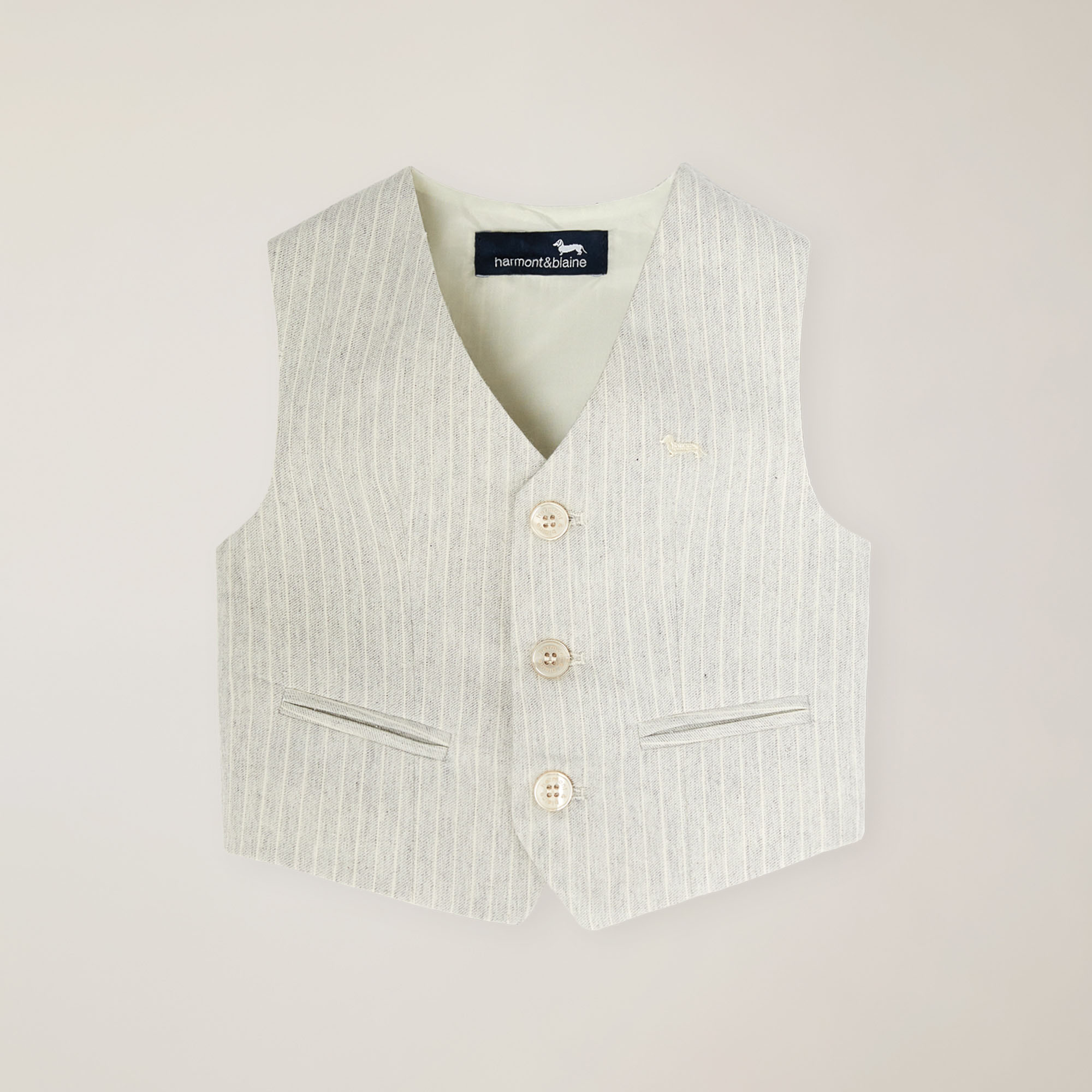 Gilet Fantasia Check, Grigio Perla, large image number 0