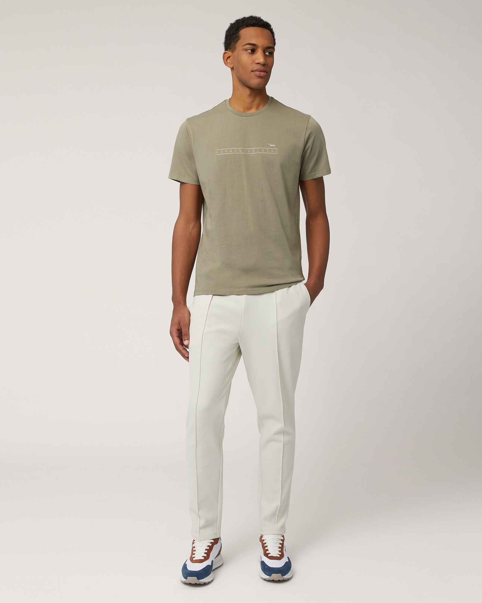 Cotton Branded T-Shirt, Military Green, large image number 3