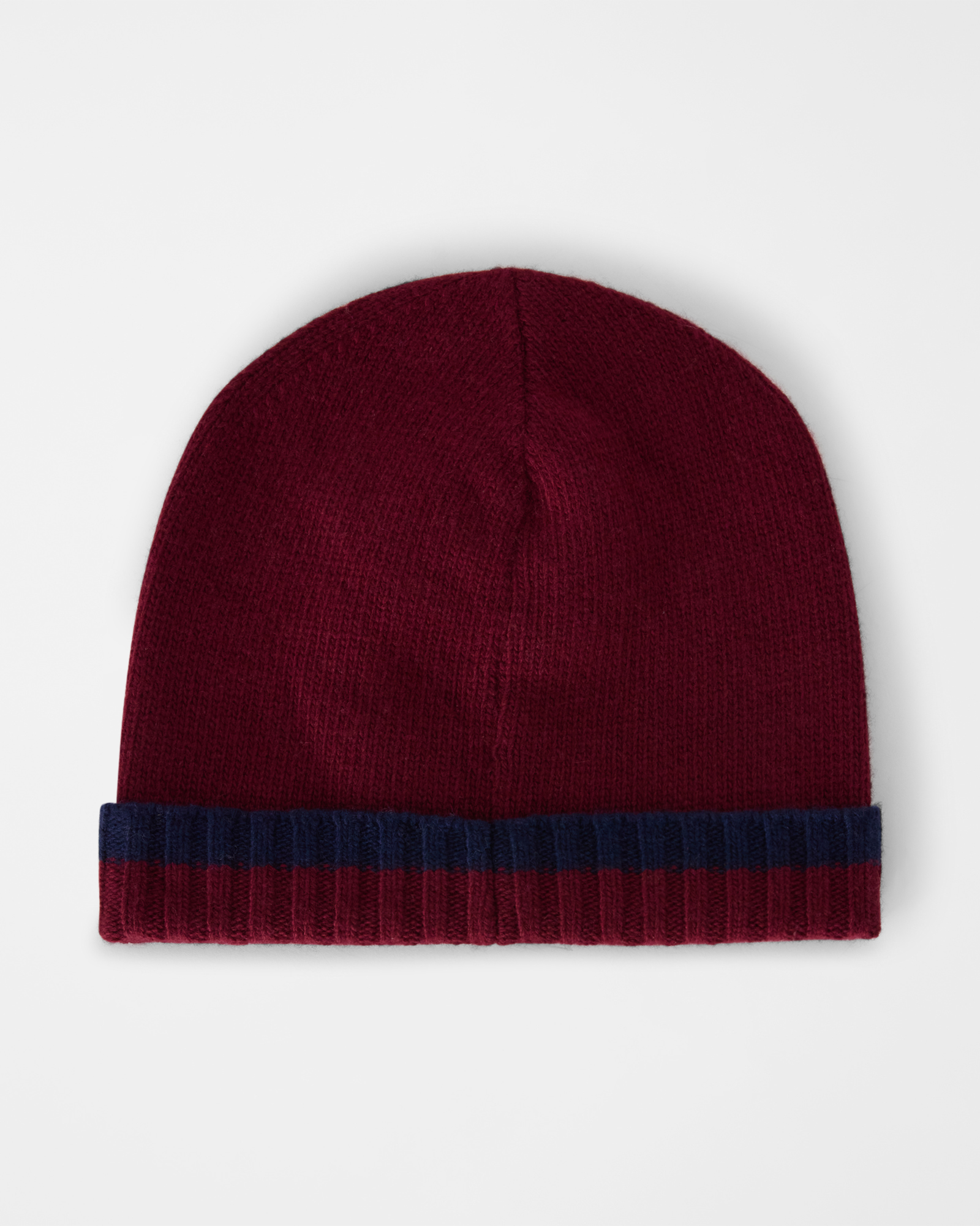 Men&rsquo;s wool and cashmere blend beanie with dachshund embroidery, INDIAN ROSE, large