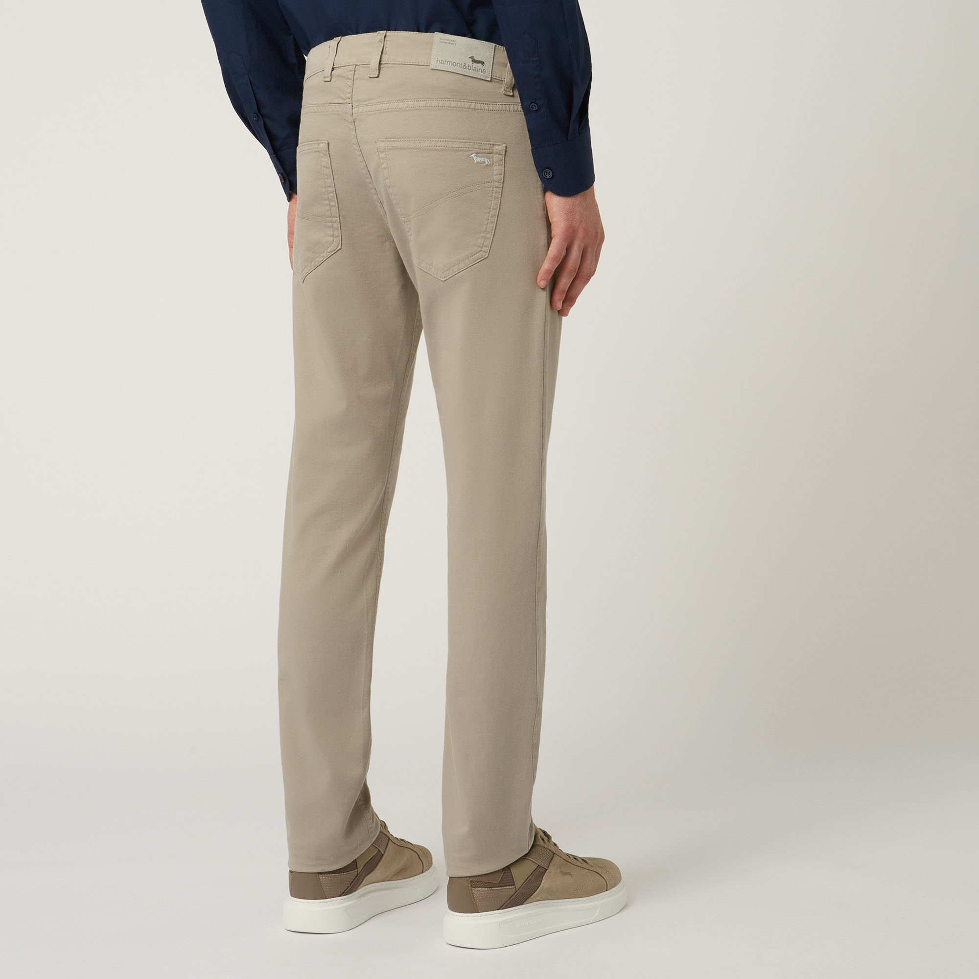 Essentials trousers in plain coloured cotton