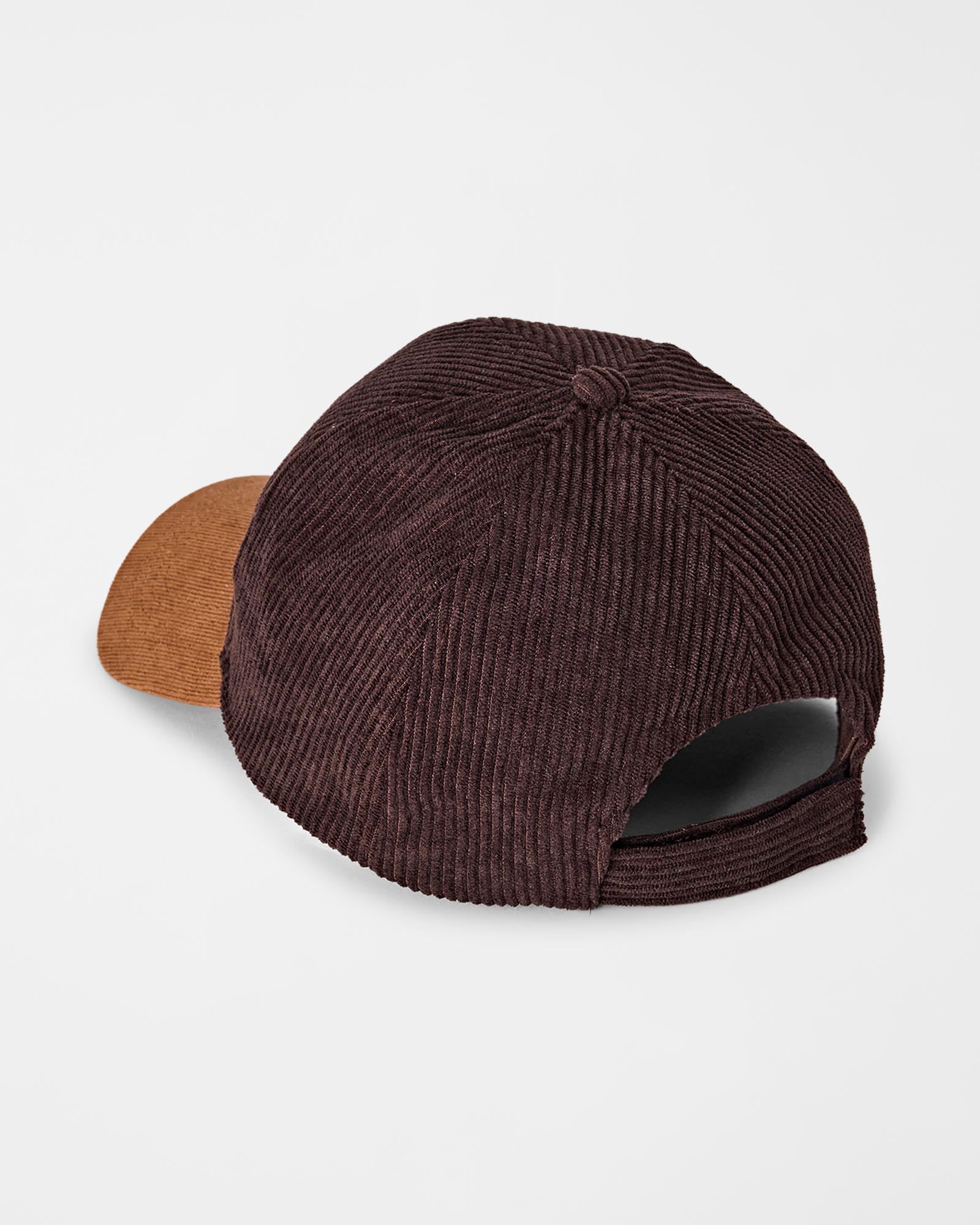 Corduroy Baseball Cap with Contrast Brim, DARK BROWN, large image number 2