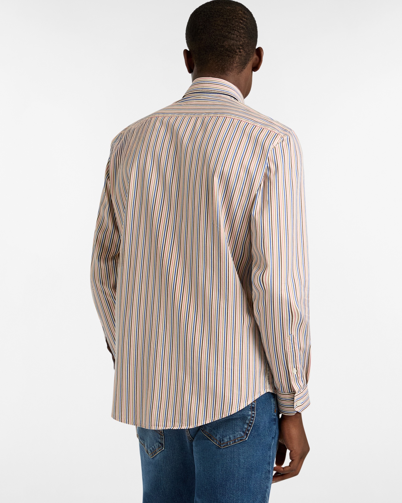Narrow Striped Shirt, Antique Pink, large image number 1