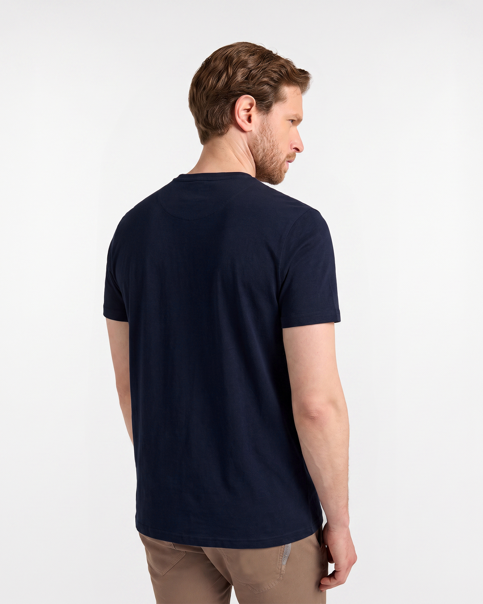 Men's T-shirt with 3D dachshund print, Blue, large image number 1