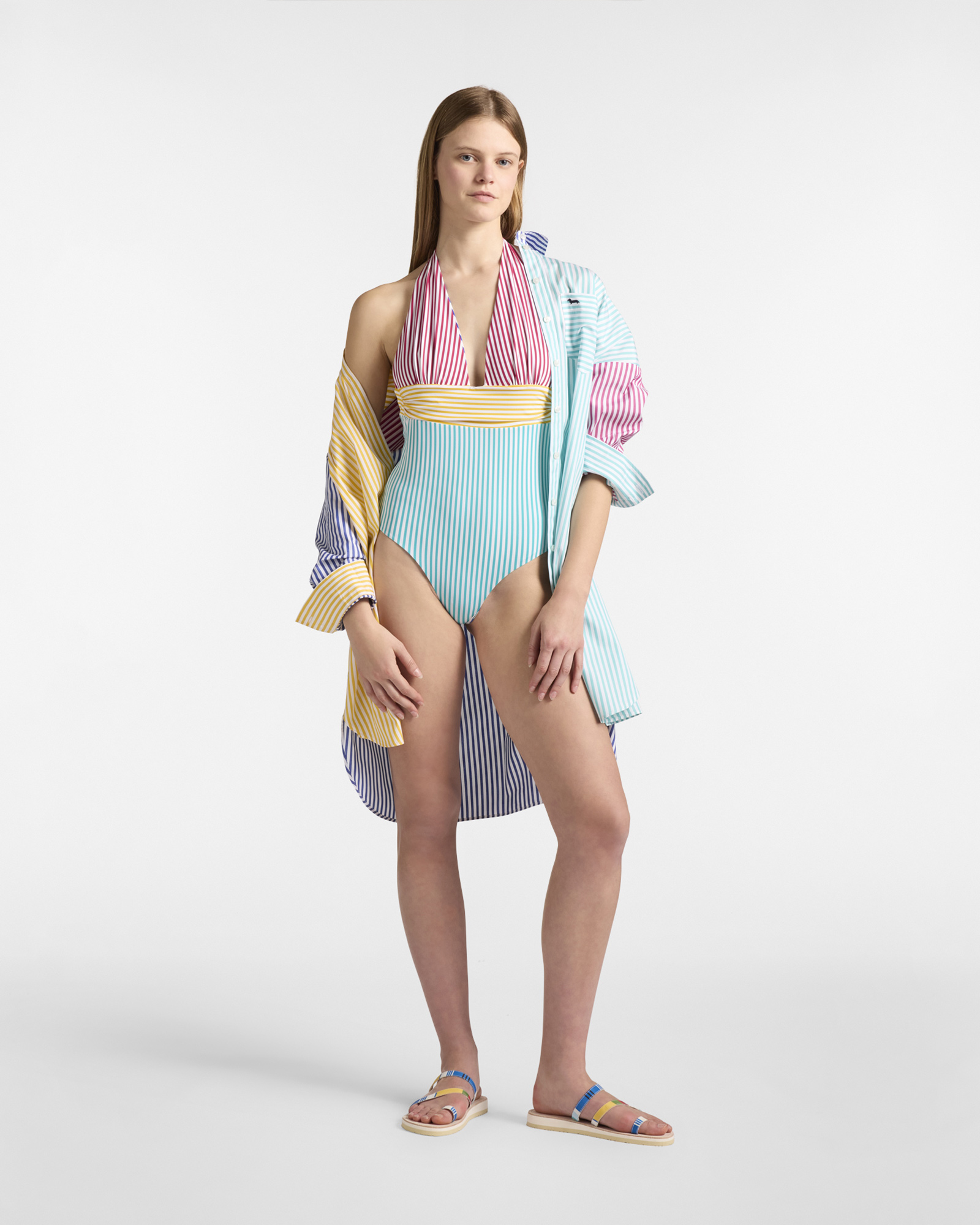 Costume Intero Reversibile, Bluette, large image number 3