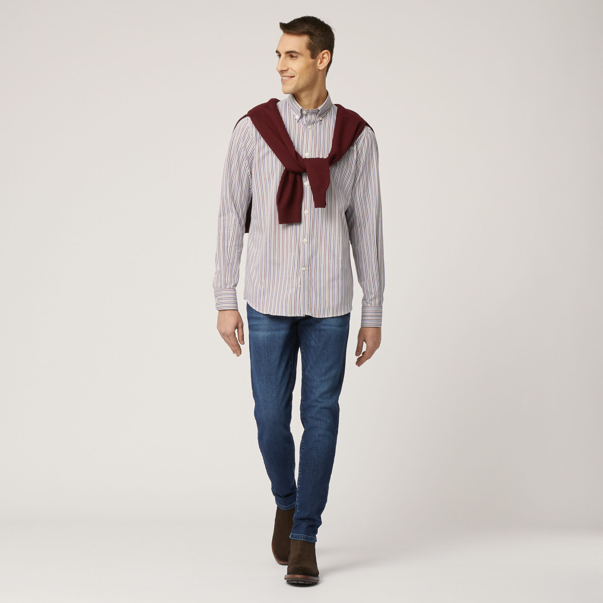 Denim Cinque Tasche Slim, Blu Denim, large image number 3