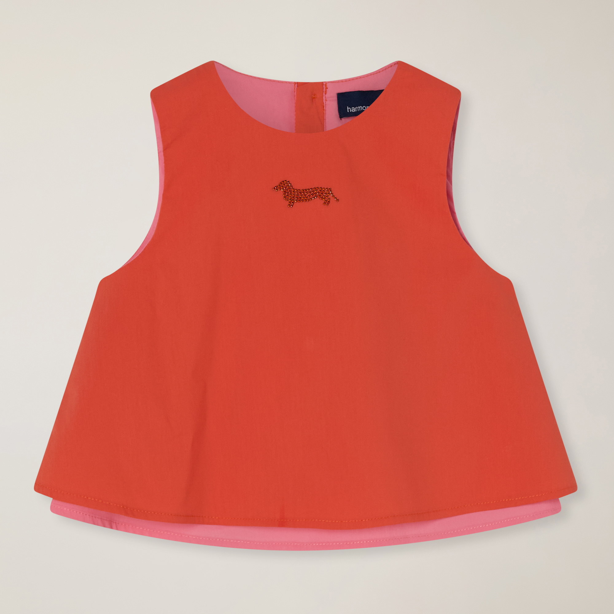 Blouse with logo decoration