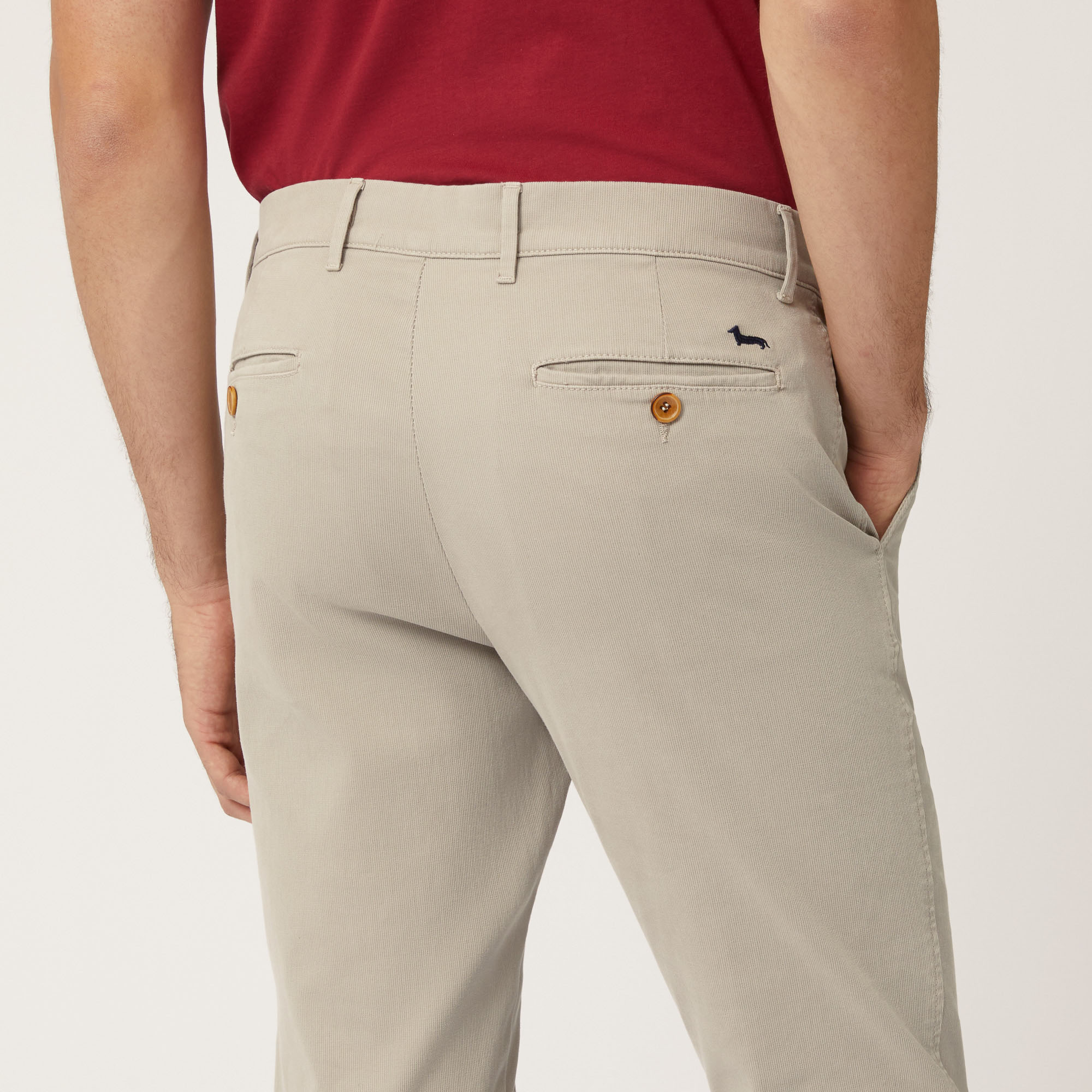 Narrow-Fit Stretch Cotton Chinos, Beige, large image number 2