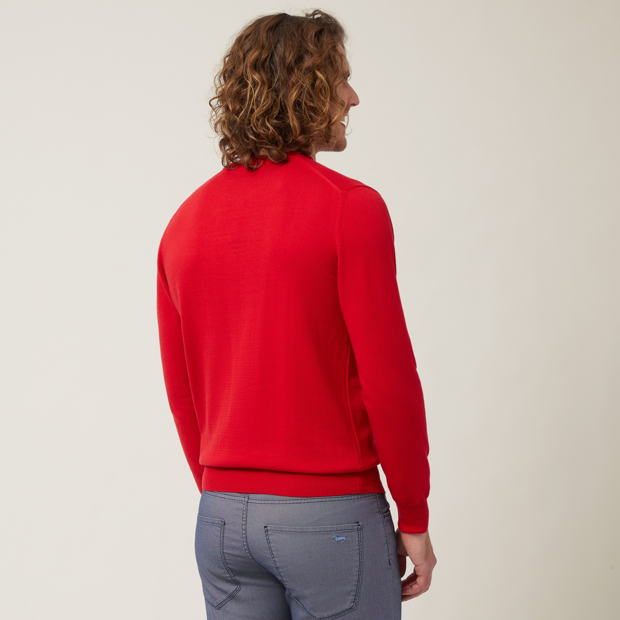 Jersey de algodón con cuello redondo, Púrpura, large image number 1